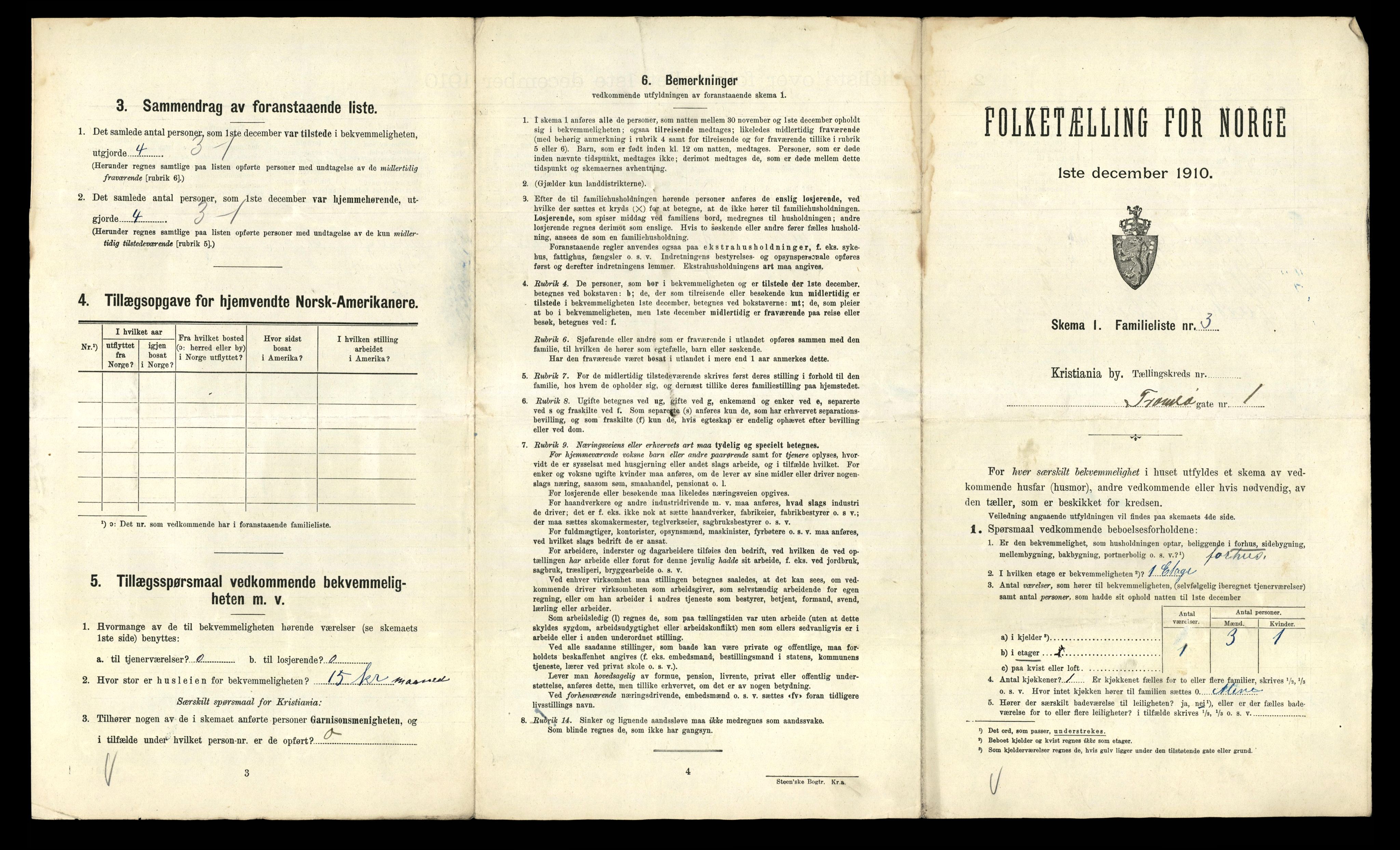 RA, 1910 census for Kristiania, 1910, p. 111135