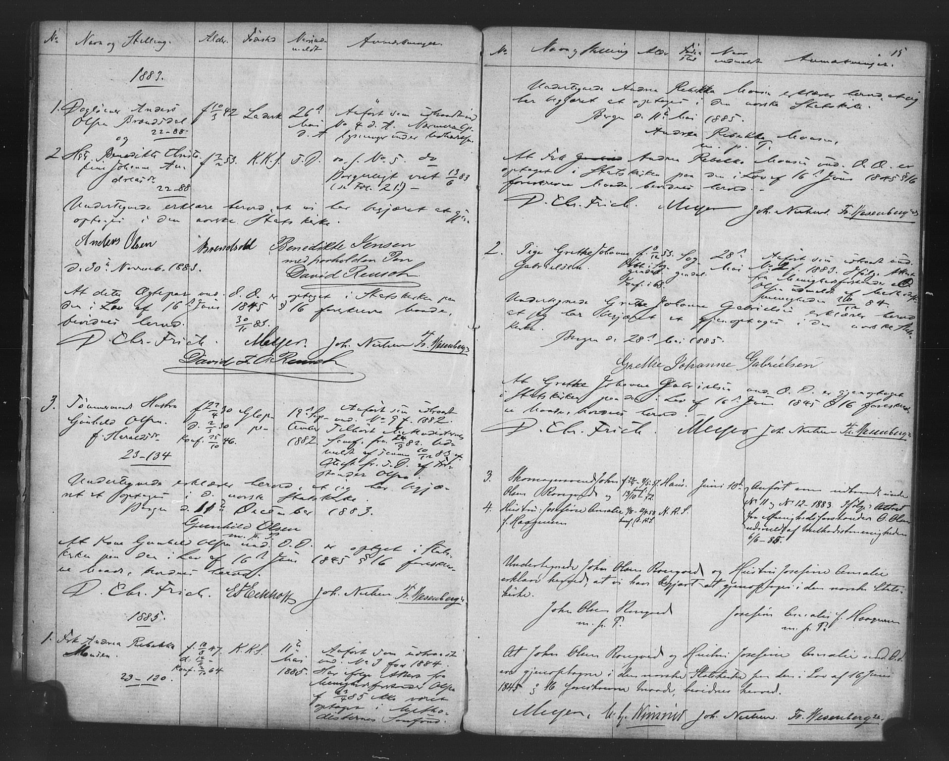 Korskirken sokneprestembete, SAB/A-76101/H/Haa/L0051: Parish register (official) no. G 1, 1871-1886, p. 15