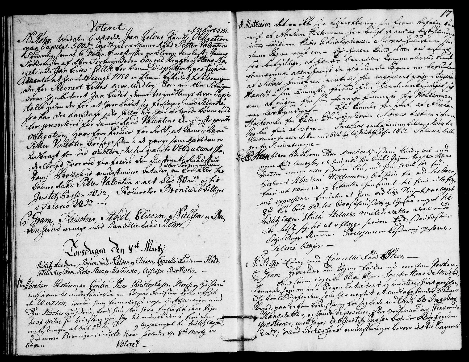 Overhoffretten 1667-1797, AV/RA-EA-2884/Ac/L0196: Voteringsprotokoll, 1759, p. 16b-17a