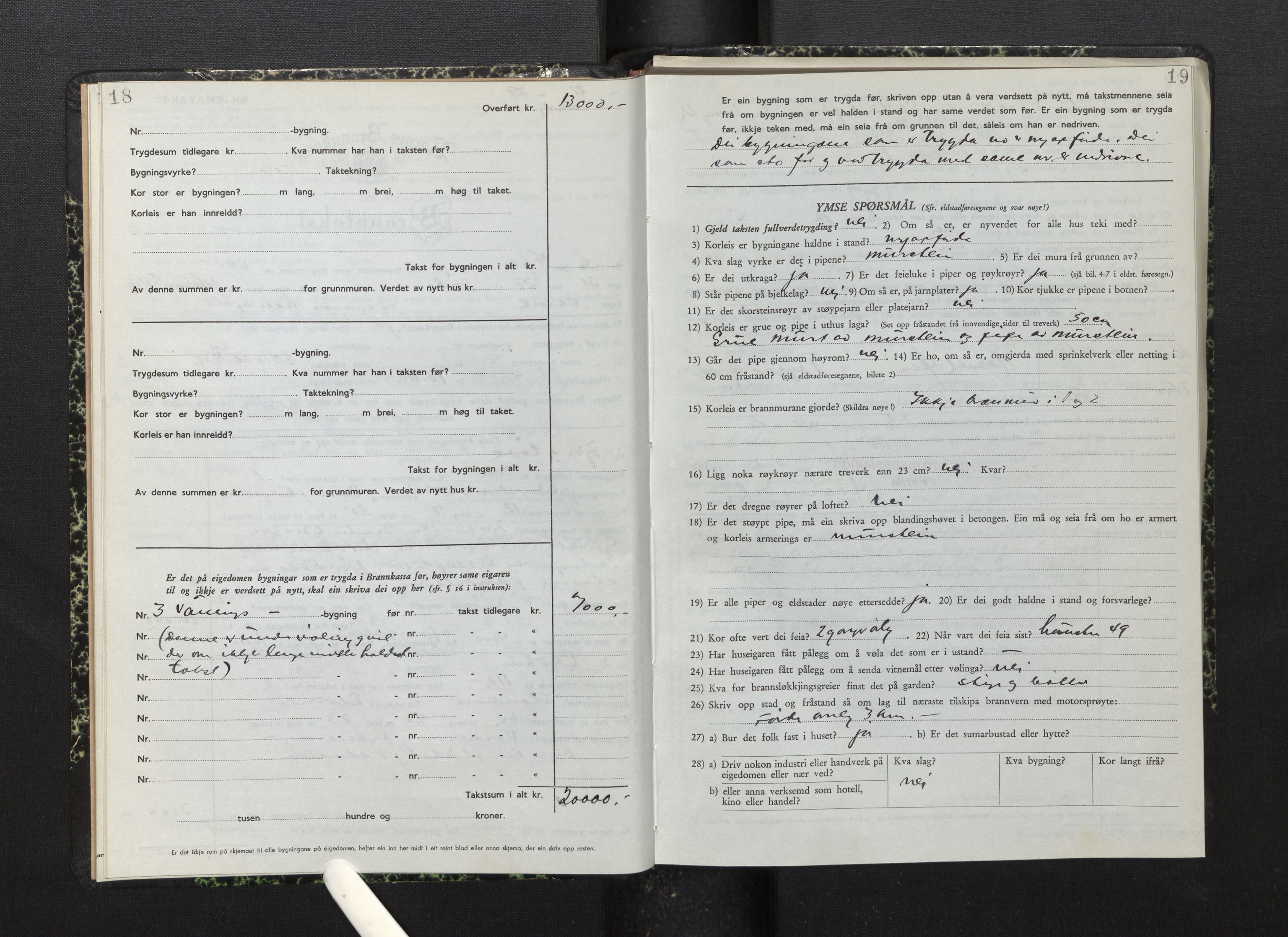 Lensmannen i Førde, AV/SAB-A-27401/0012/L0011: Branntakstprotokoll, skjematakst, 1948-1954, p. 18-19