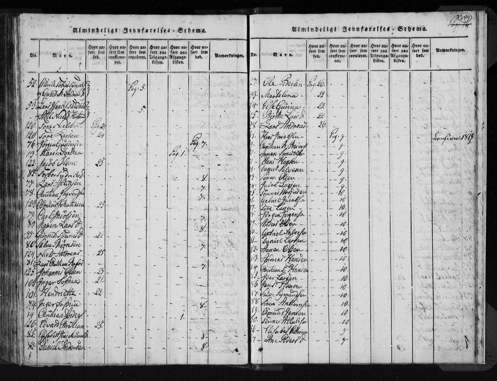 Kvinesdal sokneprestkontor, AV/SAK-1111-0026/F/Fa/Fab/L0003: Parish register (official) no. A 3, 1815-1829, p. 349