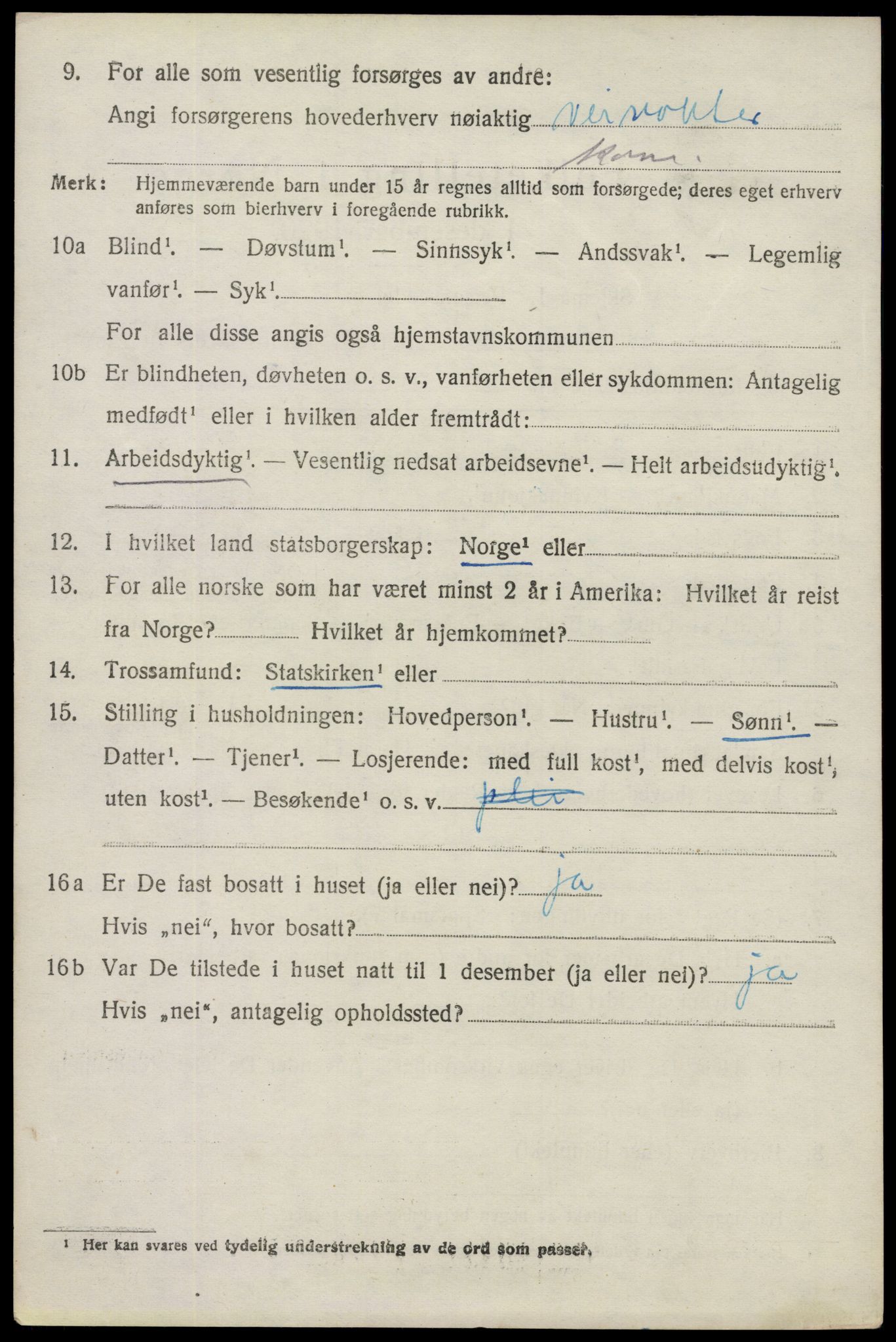 SAO, 1920 census for Spydeberg, 1920, p. 4070