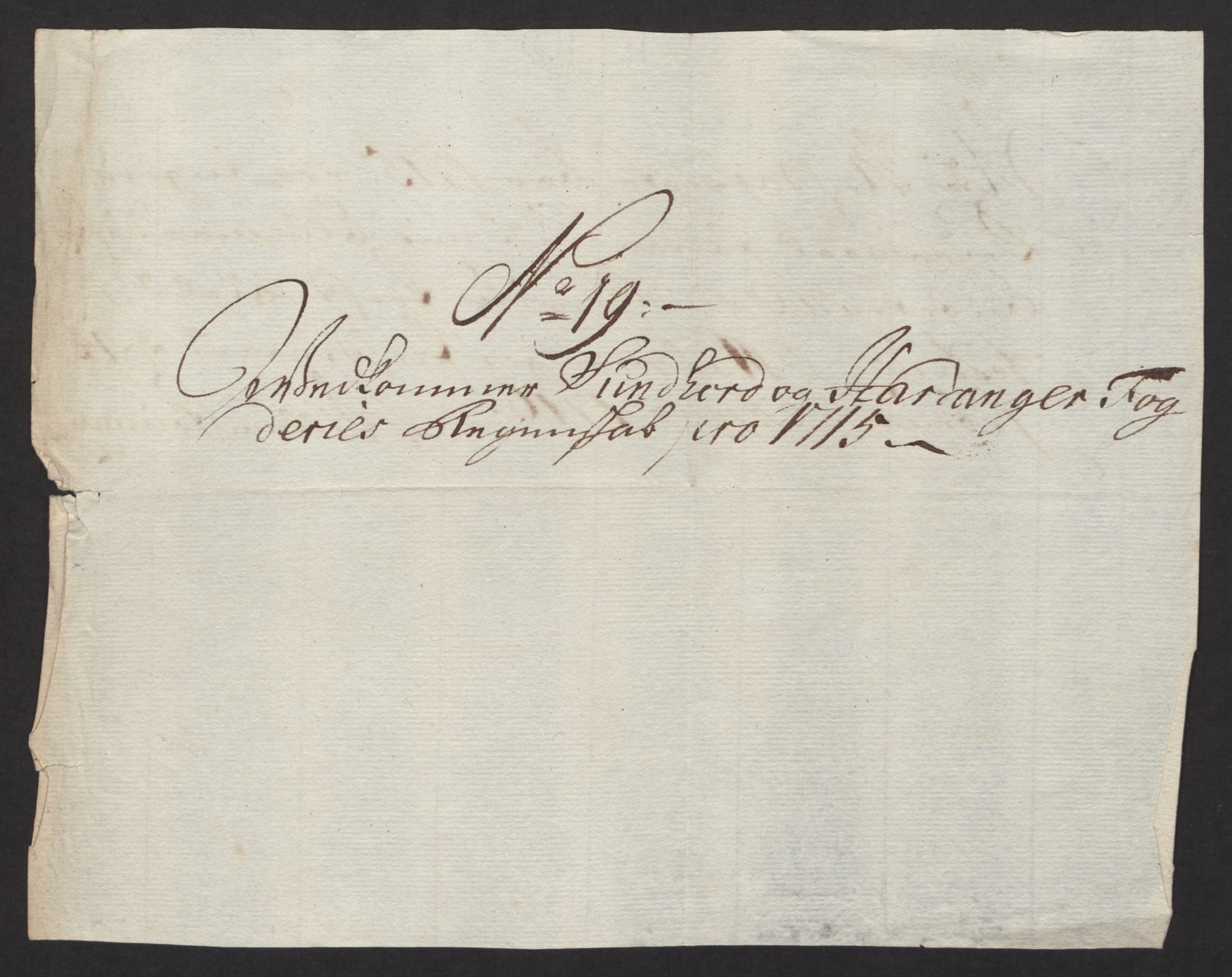 Rentekammeret inntil 1814, Reviderte regnskaper, Fogderegnskap, AV/RA-EA-4092/R48/L2991: Fogderegnskap Sunnhordland og Hardanger, 1715, p. 179