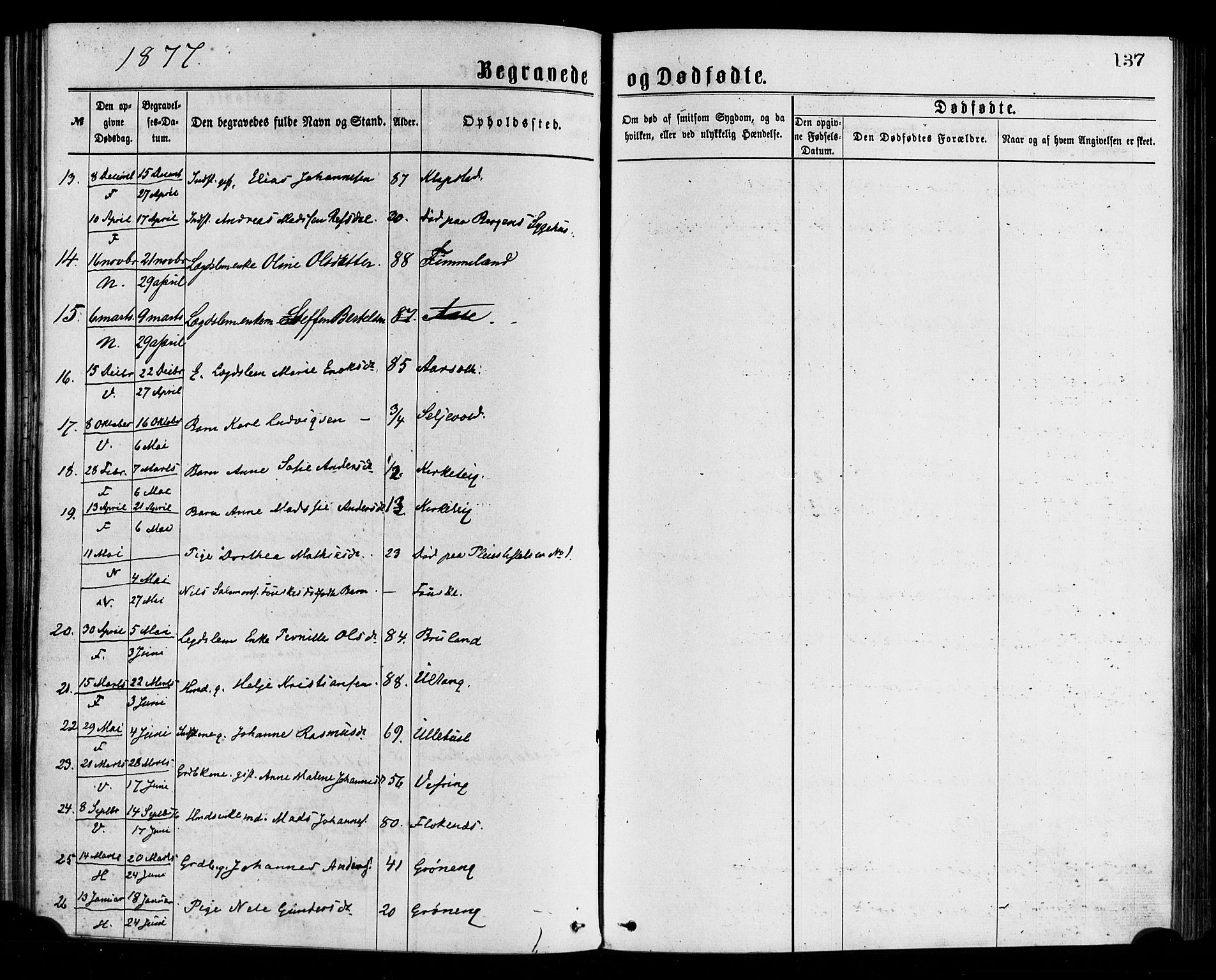 Førde sokneprestembete, SAB/A-79901/H/Haa/Haaa/L0011: Parish register (official) no. A 11, 1877-1880, p. 137