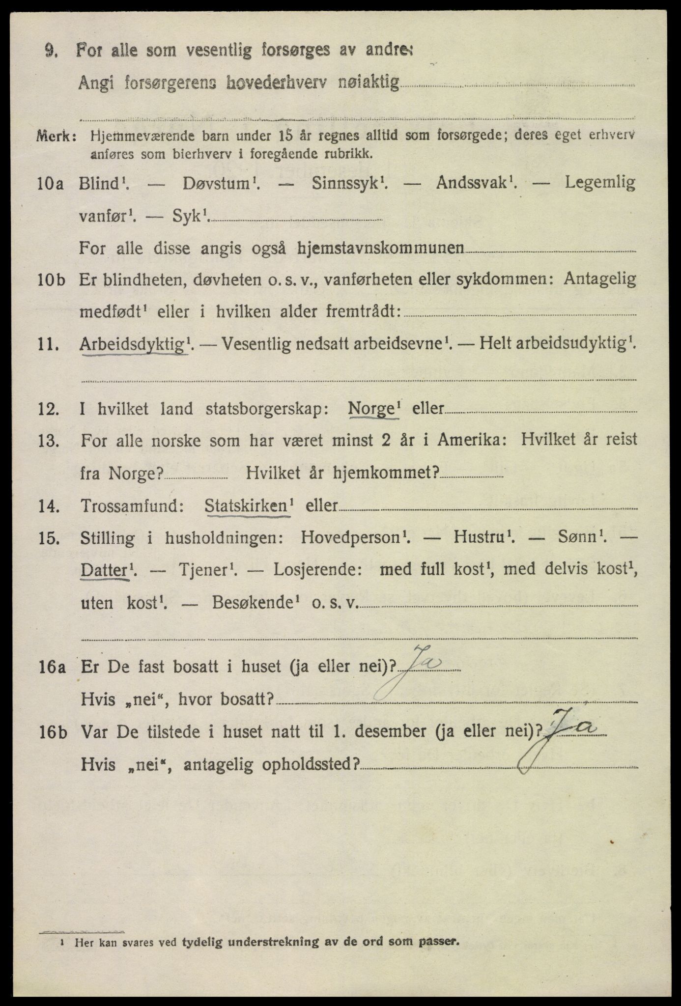 SAK, 1920 census for Mykland, 1920, p. 265