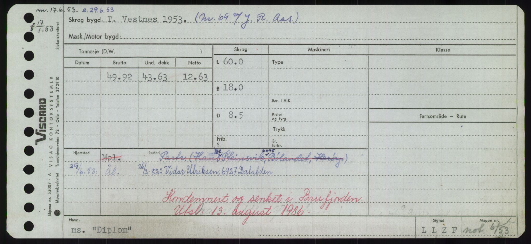 Sjøfartsdirektoratet med forløpere, Skipsmålingen, RA/S-1627/H/Hd/L0008: Fartøy, C-D, p. 503