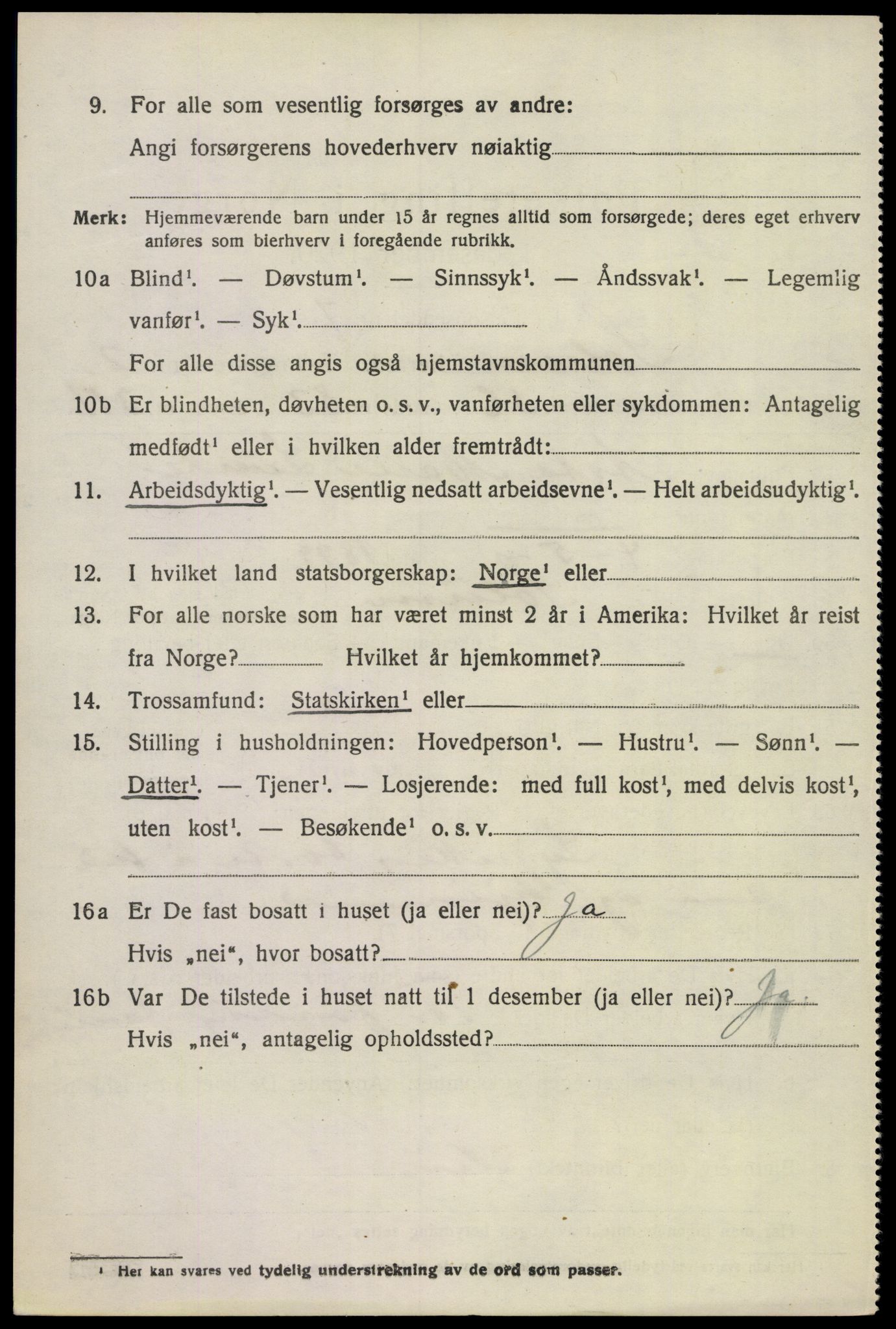 SAKO, 1920 census for Solum, 1920, p. 7669