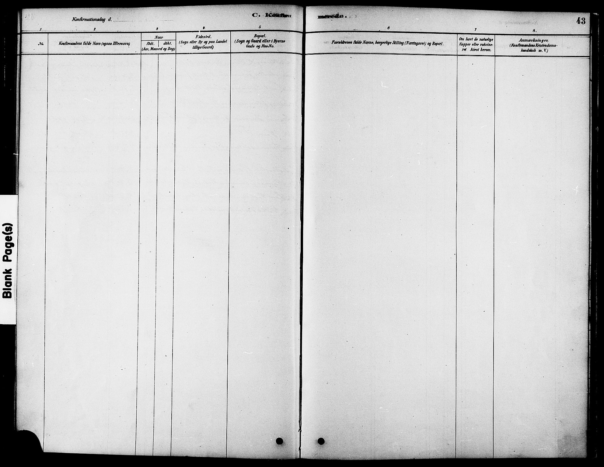 Ministerialprotokoller, klokkerbøker og fødselsregistre - Møre og Romsdal, AV/SAT-A-1454/580/L0924: Parish register (official) no. 580A01, 1878-1887, p. 43