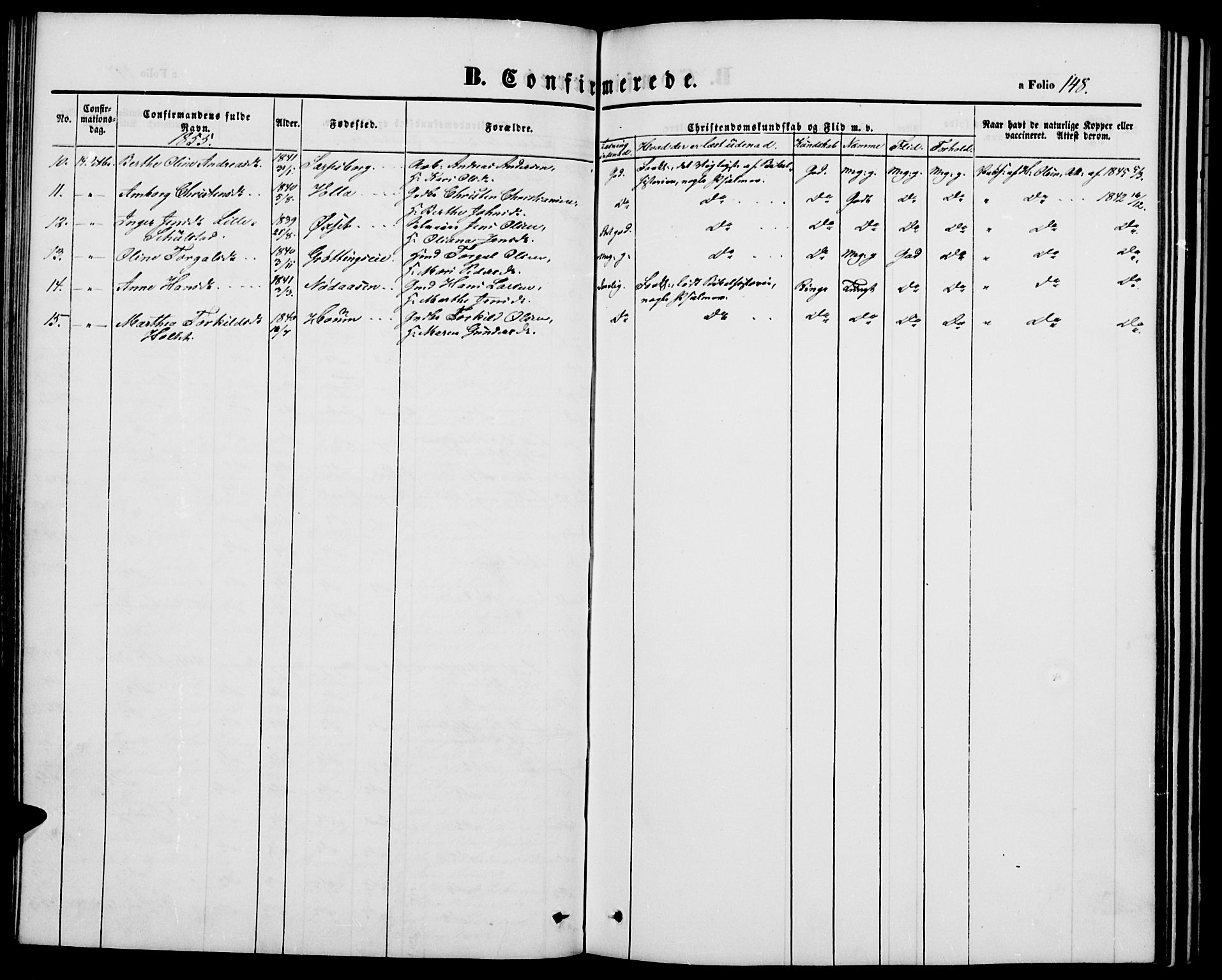 Elverum prestekontor, SAH/PREST-044/H/Ha/Hab/L0002: Parish register (copy) no. 2, 1845-1855, p. 148