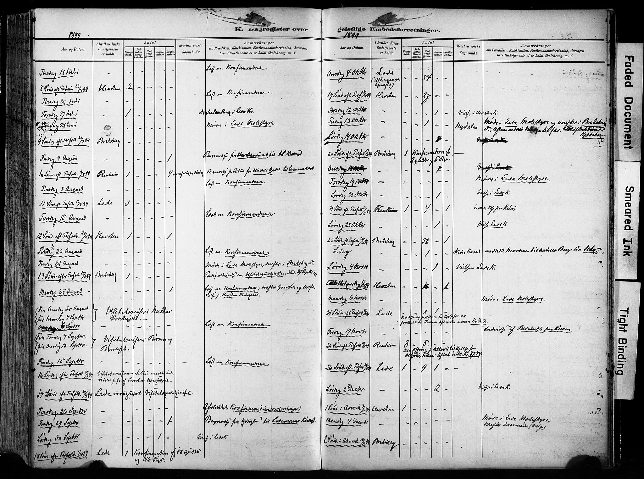 Ministerialprotokoller, klokkerbøker og fødselsregistre - Sør-Trøndelag, SAT/A-1456/606/L0301: Parish register (official) no. 606A16, 1894-1907