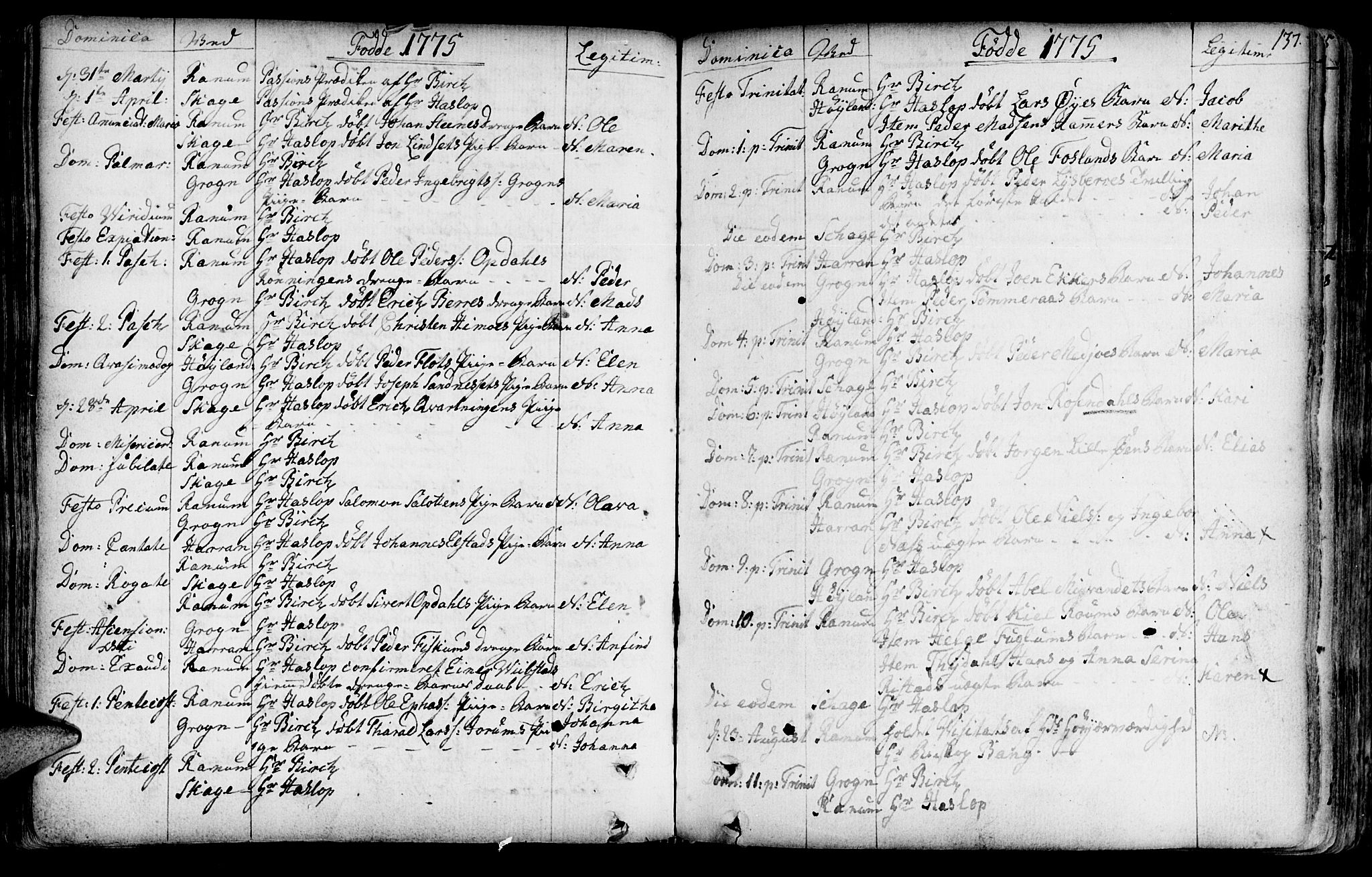Ministerialprotokoller, klokkerbøker og fødselsregistre - Nord-Trøndelag, SAT/A-1458/764/L0542: Parish register (official) no. 764A02, 1748-1779, p. 137