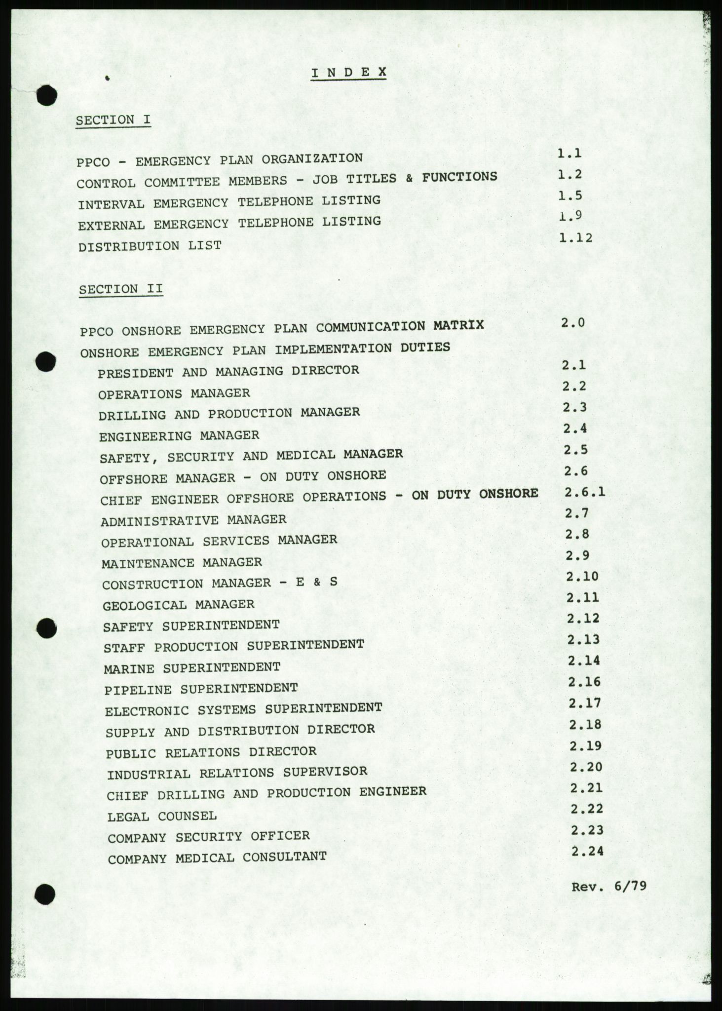 Justisdepartementet, Granskningskommisjonen ved Alexander Kielland-ulykken 27.3.1980, AV/RA-S-1165/D/L0016: O Beredskapsplaner (Doku.liste + O1-O3 av 3), 1980-1981, p. 6