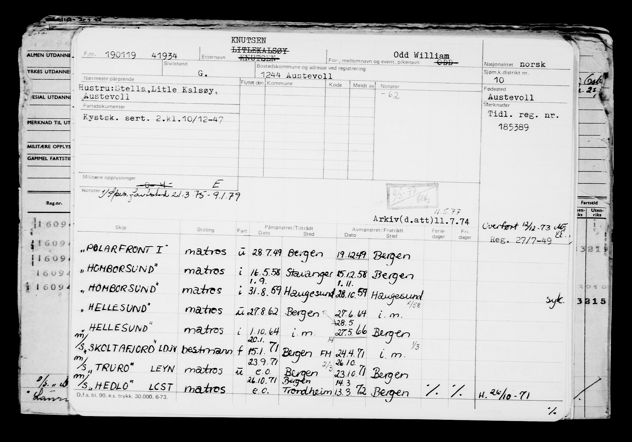 Direktoratet for sjømenn, AV/RA-S-3545/G/Gb/L0165: Hovedkort, 1918-1919, p. 600