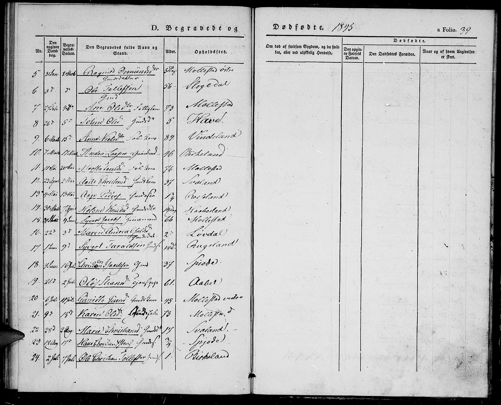 Birkenes sokneprestkontor, AV/SAK-1111-0004/F/Fa/L0002: Parish register (official) no. A 2, 1839-1849, p. 39