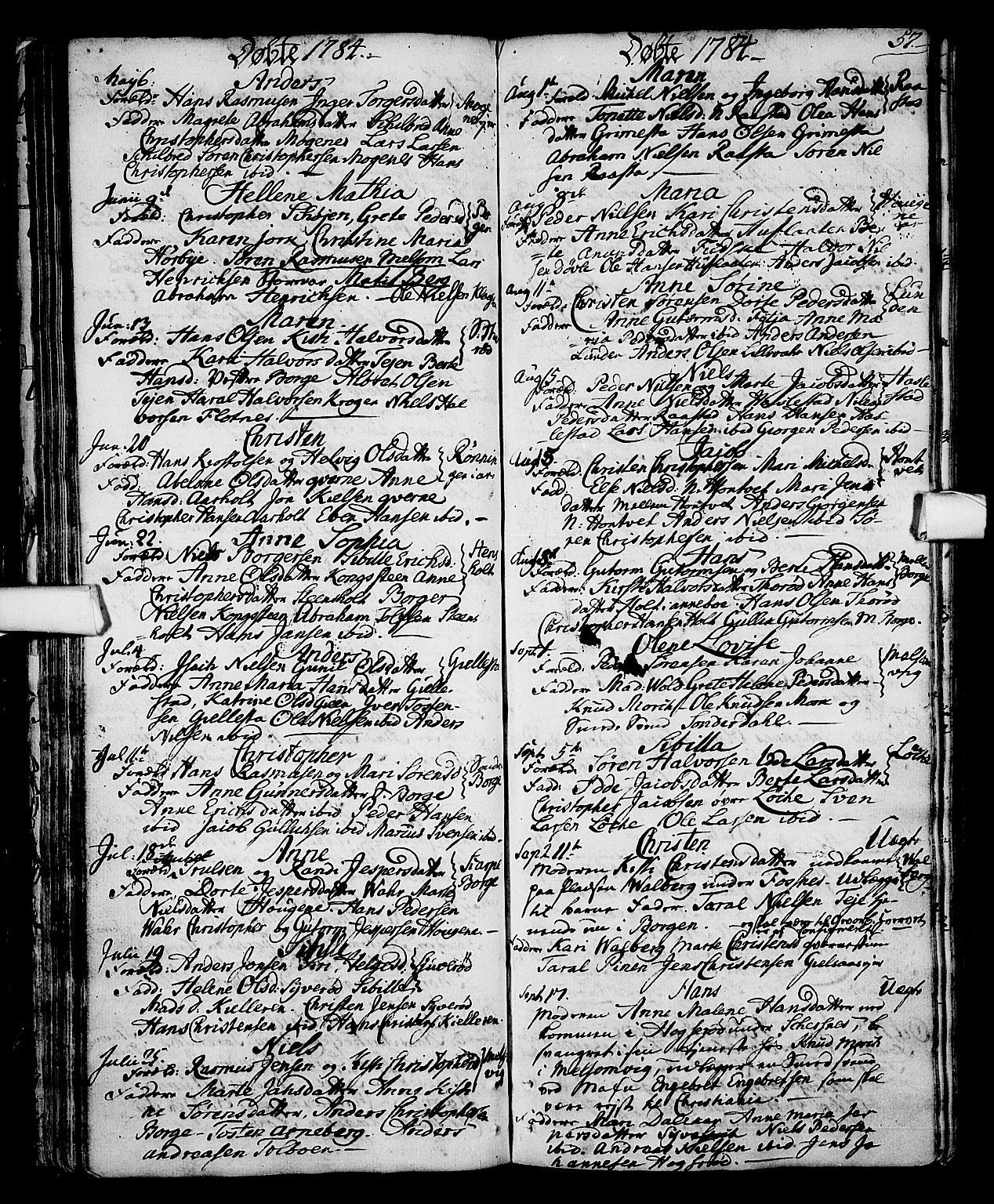 Stokke kirkebøker, SAKO/A-320/F/Fa/L0003: Parish register (official) no. I 3, 1771-1803, p. 57