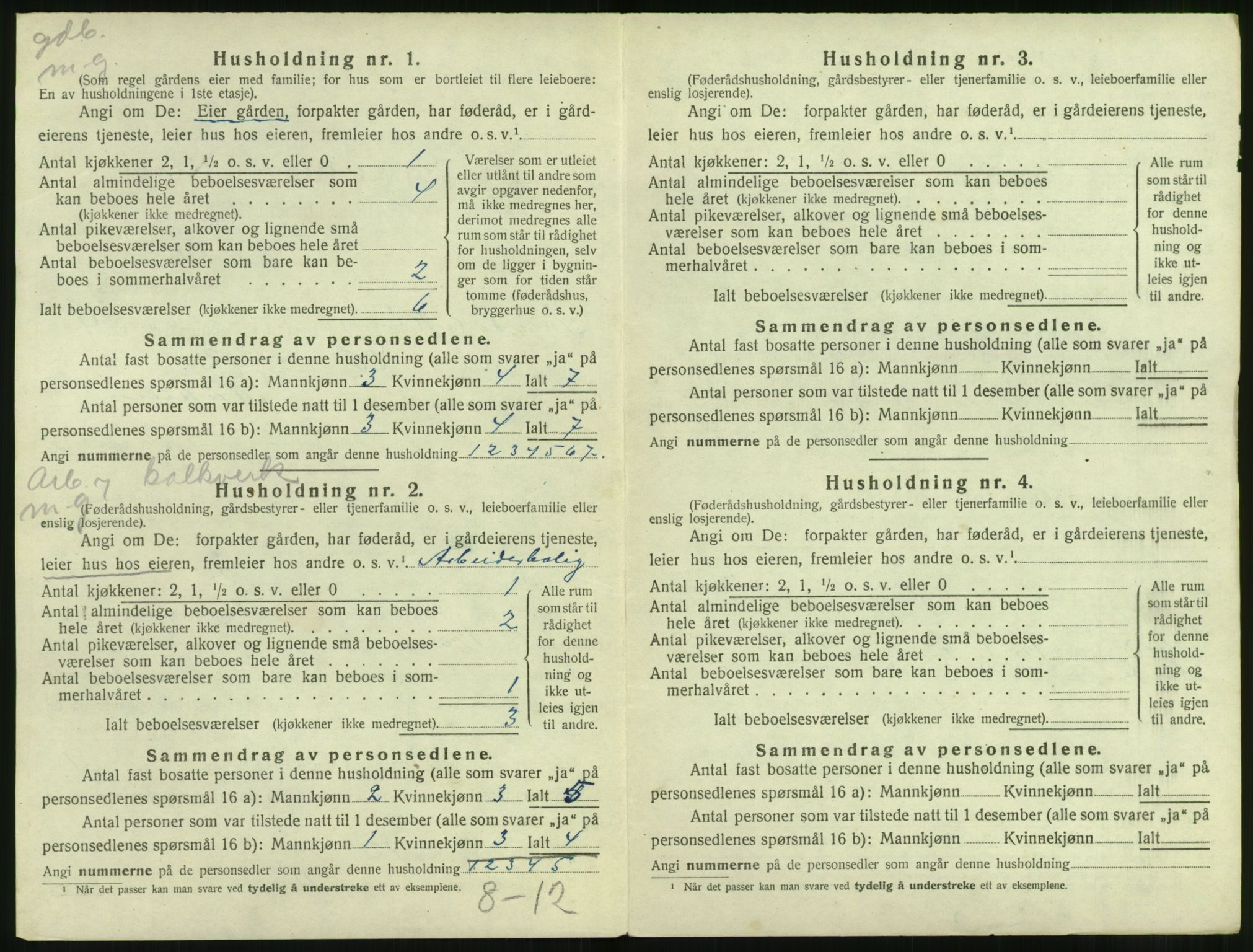 SAT, 1920 census for Sande (MR), 1920, p. 361