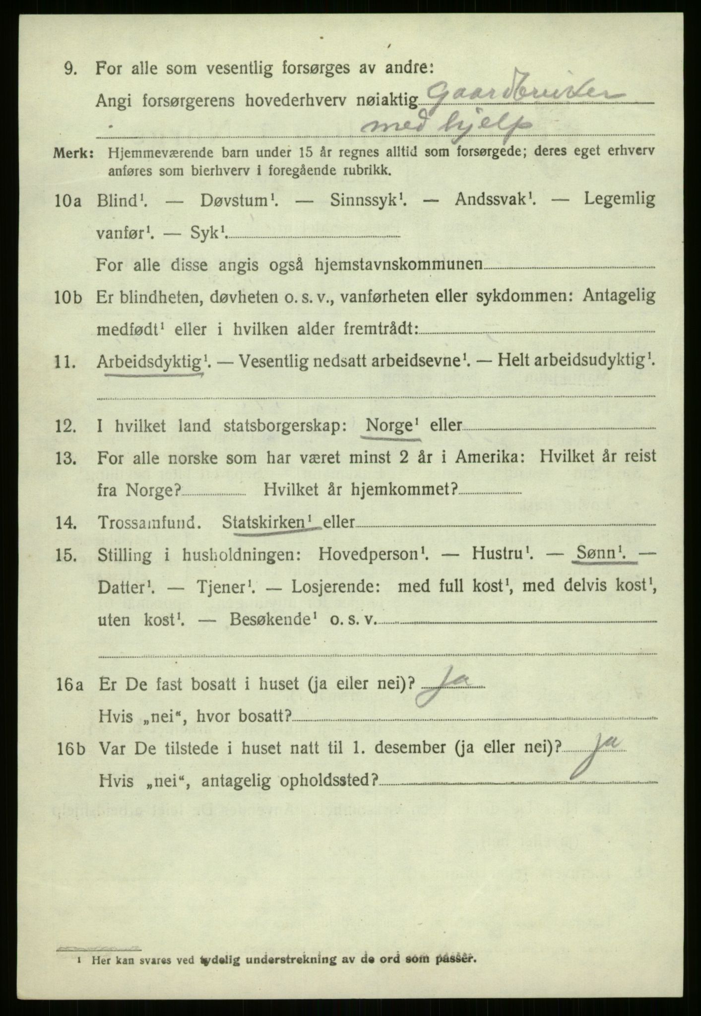 SAB, 1920 census for Naustdal, 1920, p. 4674