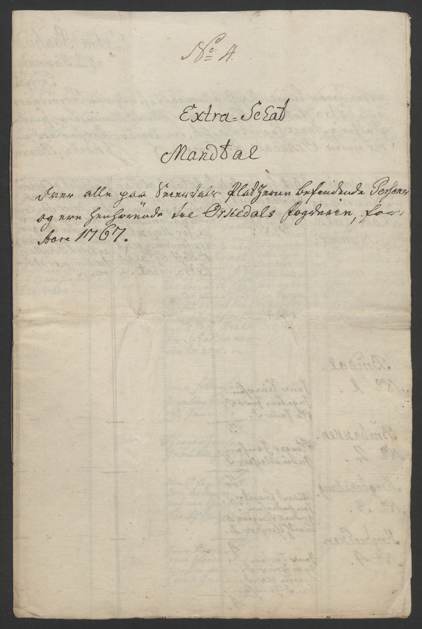 Rentekammeret inntil 1814, Realistisk ordnet avdeling, RA/EA-4070/Ol/L0021: [Gg 10]: Ekstraskatten, 23.09.1762. Orkdal og Gauldal, 1762-1767, p. 697