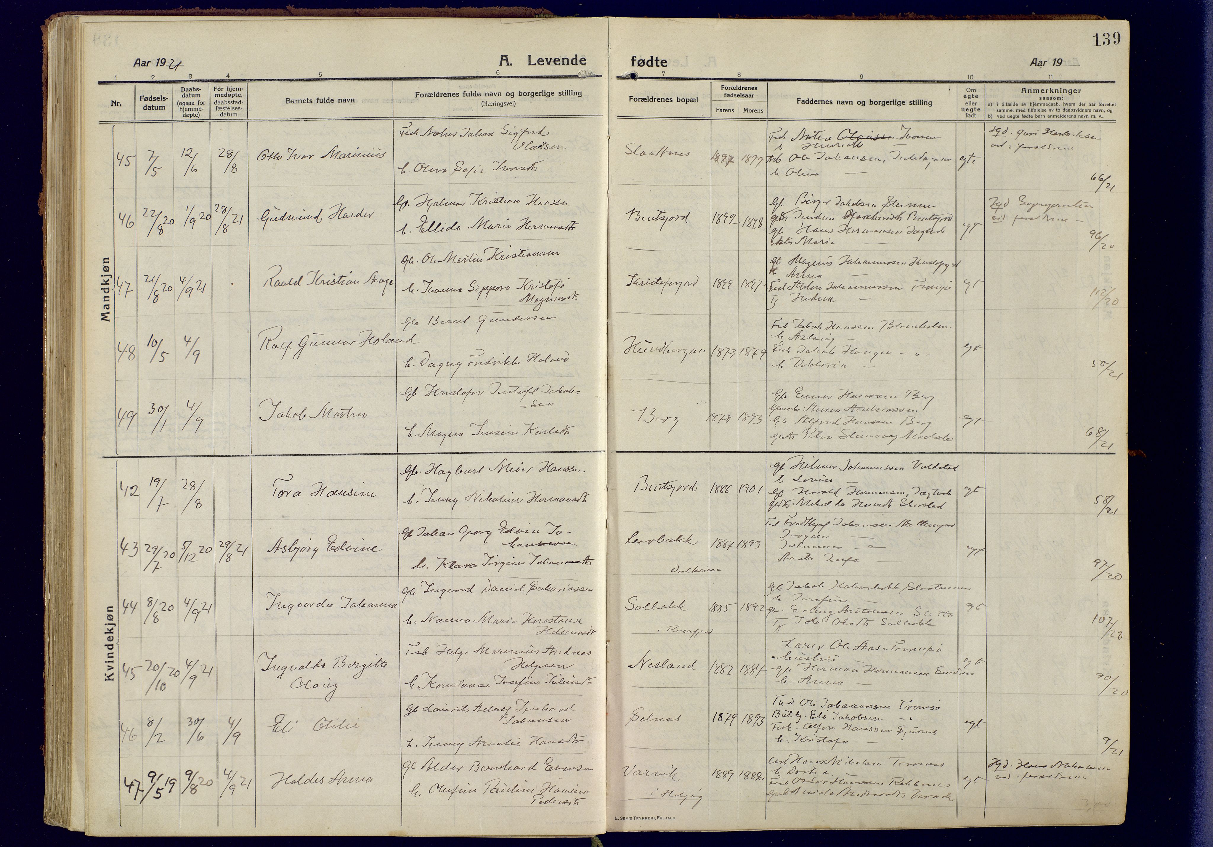 Tromsøysund sokneprestkontor, AV/SATØ-S-1304/G/Ga/L0008kirke: Parish register (official) no. 8, 1914-1922, p. 139