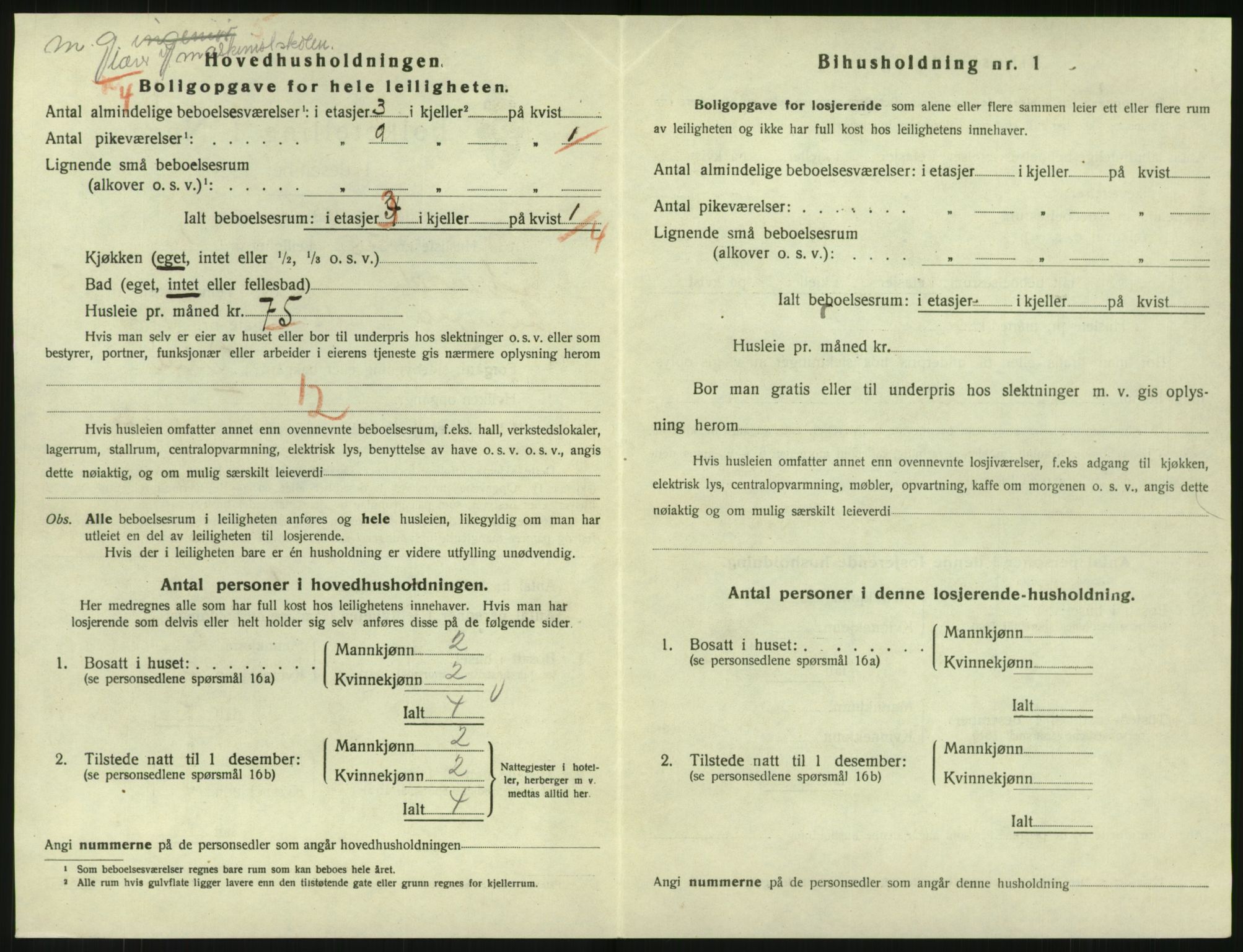 SAK, 1920 census for Arendal, 1920, p. 7445