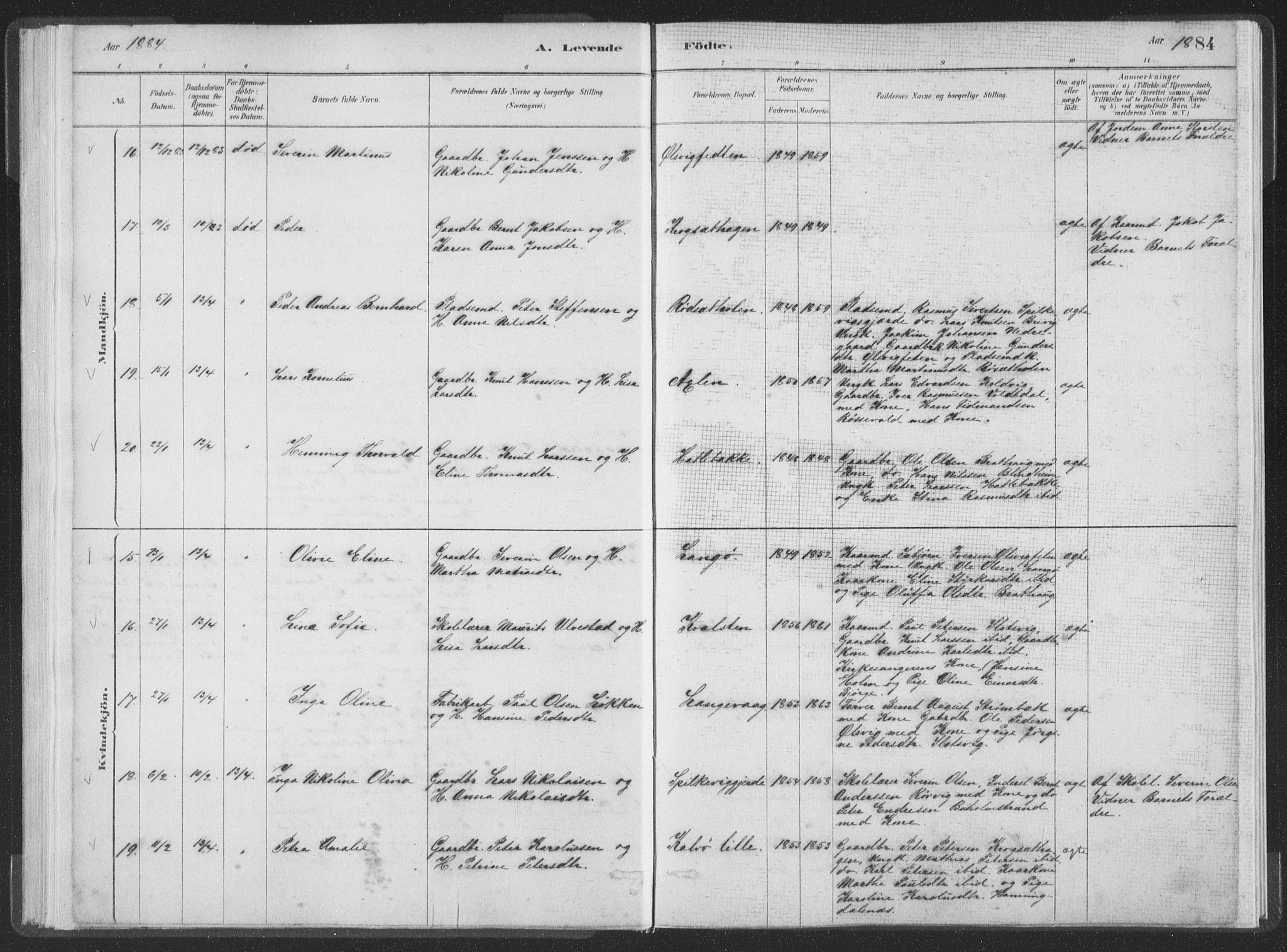 Ministerialprotokoller, klokkerbøker og fødselsregistre - Møre og Romsdal, AV/SAT-A-1454/528/L0401: Parish register (official) no. 528A12I, 1880-1920, p. 84