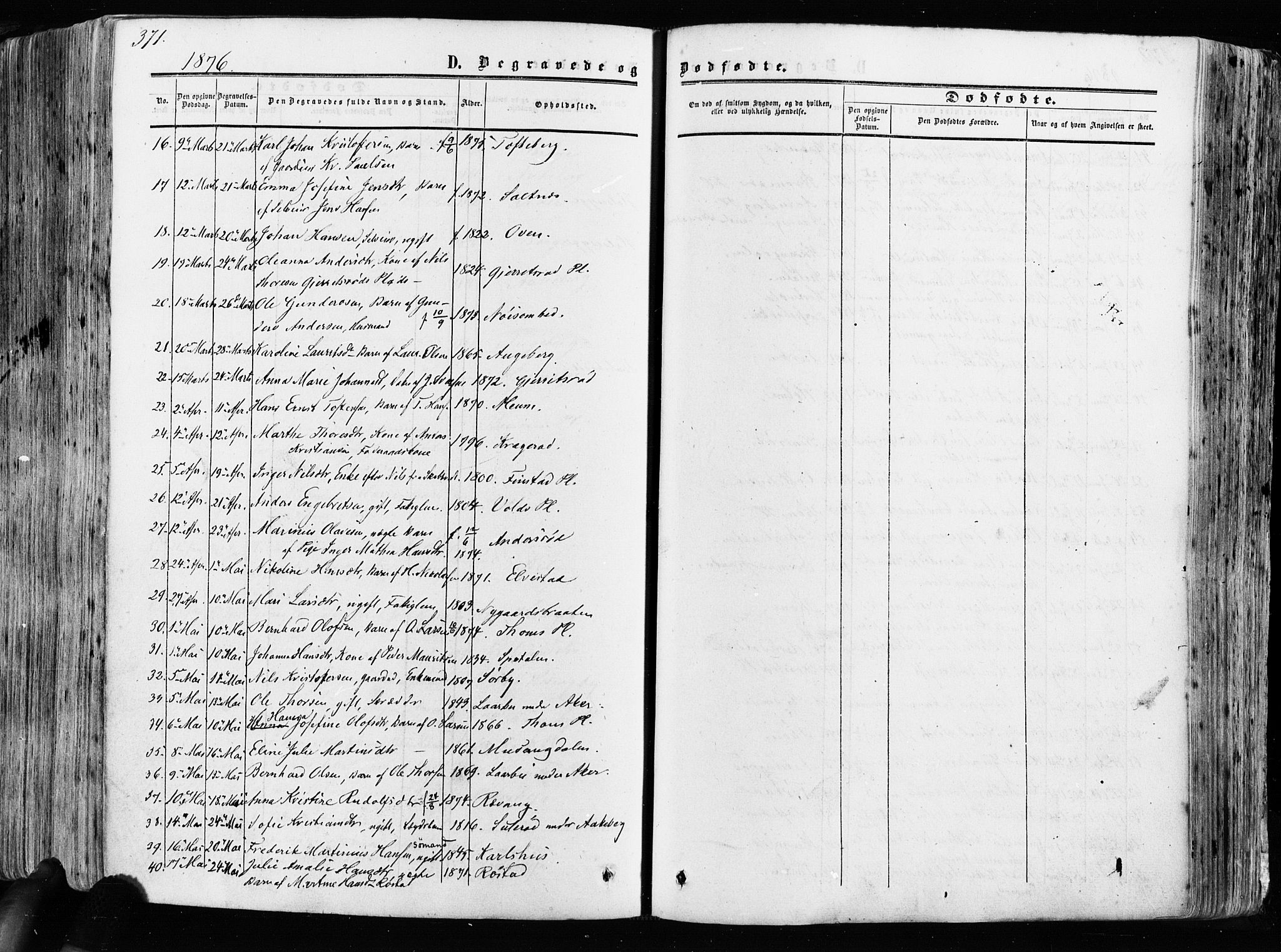 Råde prestekontor kirkebøker, AV/SAO-A-2009/F/Fa/L0006: Parish register (official) no. 6, 1854-1877, p. 371