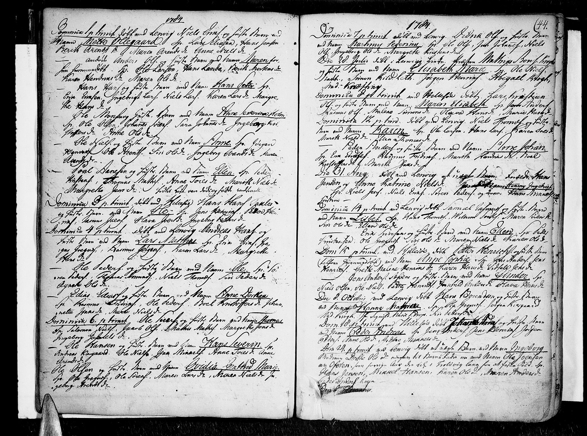 Lenvik sokneprestembete, SATØ/S-1310/H/Ha/Haa/L0002kirke: Parish register (official) no. 2, 1784-1820, p. 44