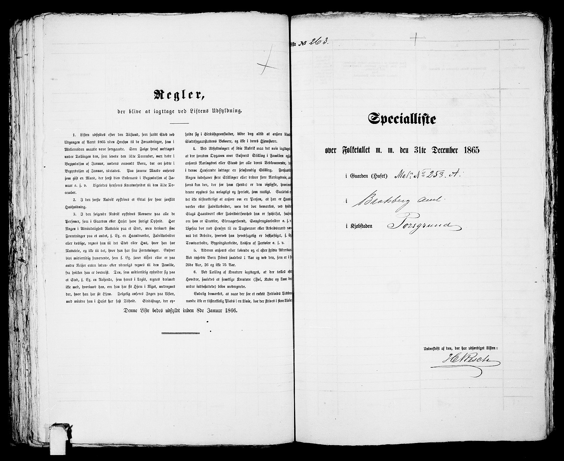 RA, 1865 census for Porsgrunn, 1865, p. 538