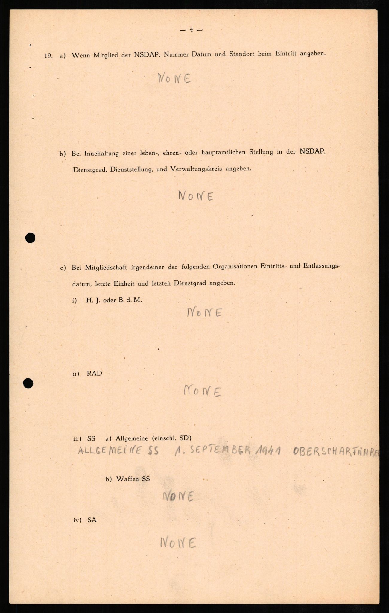 Forsvaret, Forsvarets overkommando II, AV/RA-RAFA-3915/D/Db/L0009: CI Questionaires. Tyske okkupasjonsstyrker i Norge. Tyskere., 1945-1946, p. 506