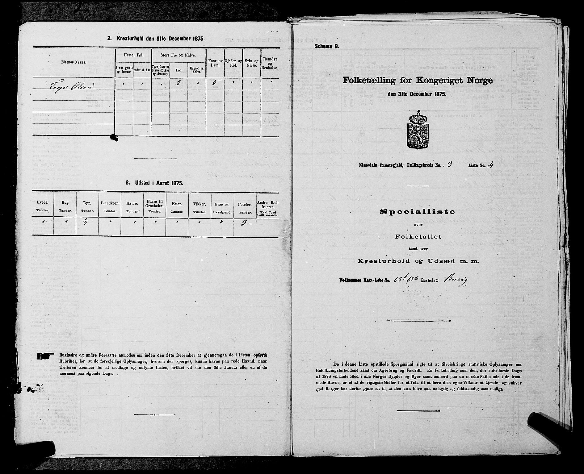 SAKO, 1875 census for 0830P Nissedal, 1875, p. 238