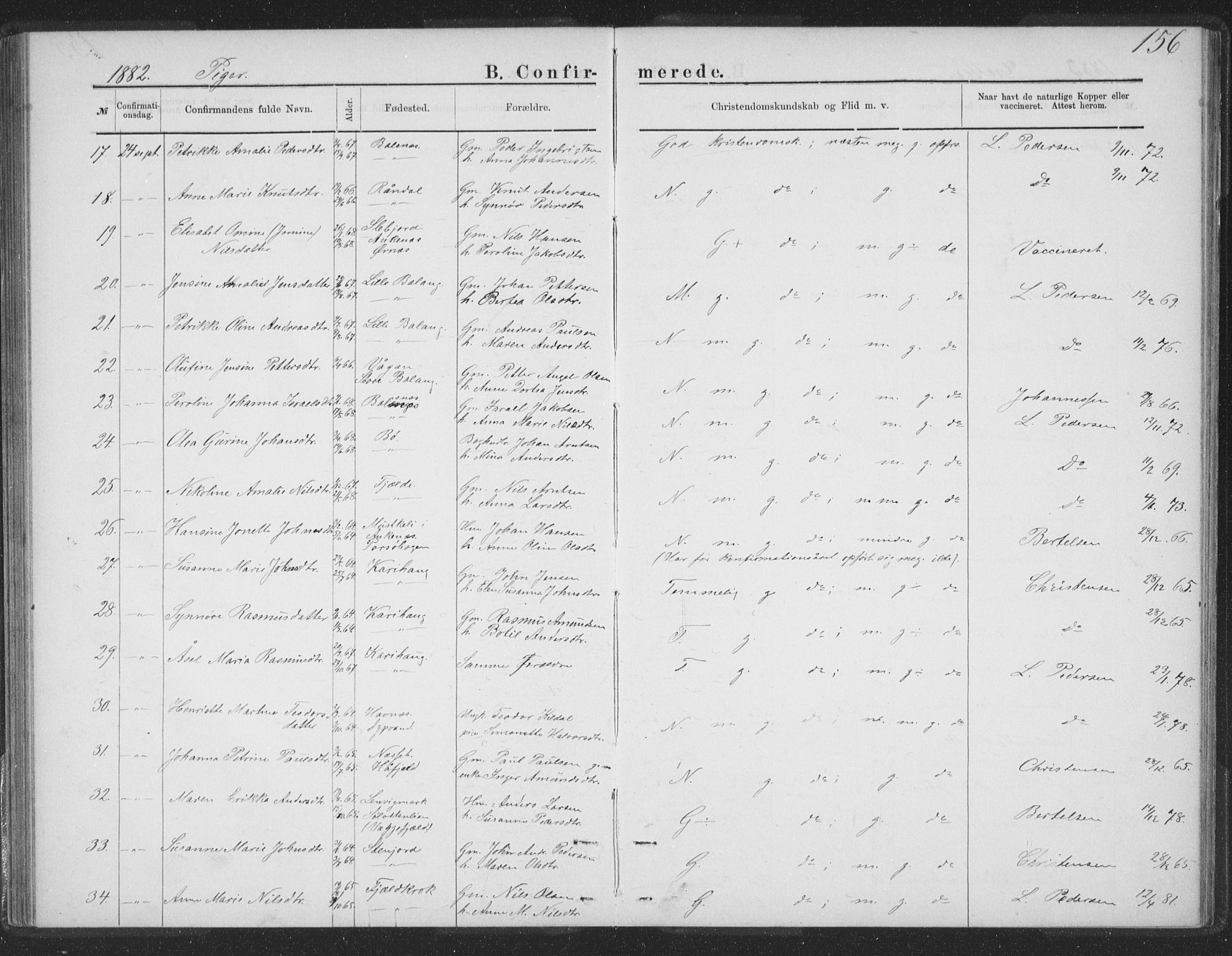 Ministerialprotokoller, klokkerbøker og fødselsregistre - Nordland, AV/SAT-A-1459/863/L0913: Parish register (copy) no. 863C03, 1877-1885, p. 156