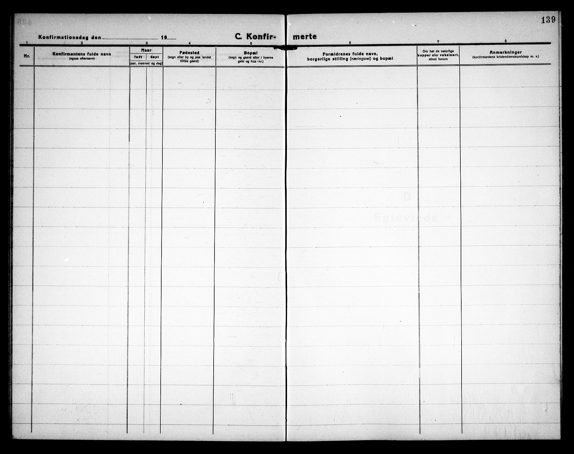 Rakkestad prestekontor Kirkebøker, AV/SAO-A-2008/G/Ga/L0002: Parish register (copy) no. I 2, 1918-1931, p. 139