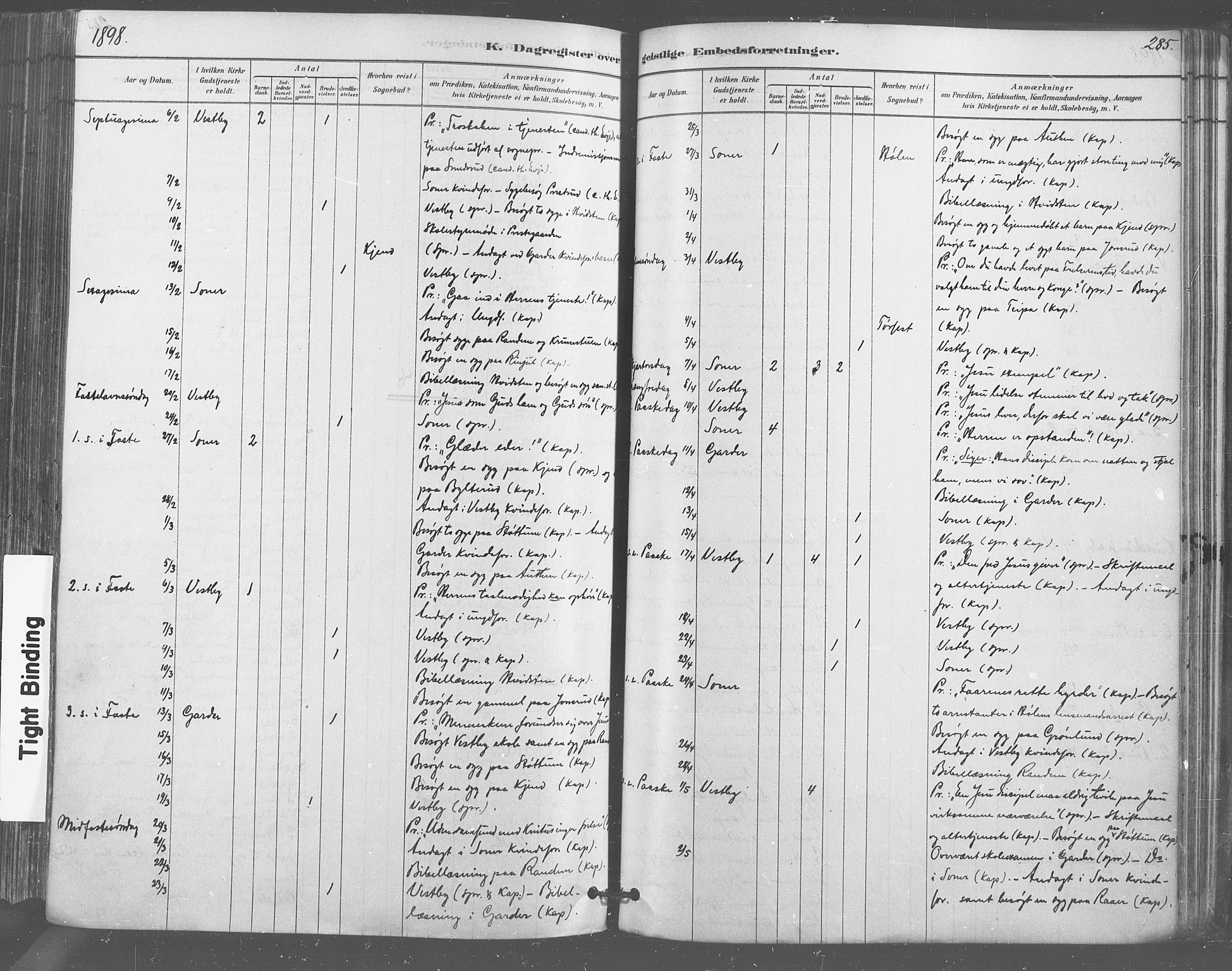 Vestby prestekontor Kirkebøker, AV/SAO-A-10893/F/Fa/L0009: Parish register (official) no. I 9, 1878-1900, p. 285