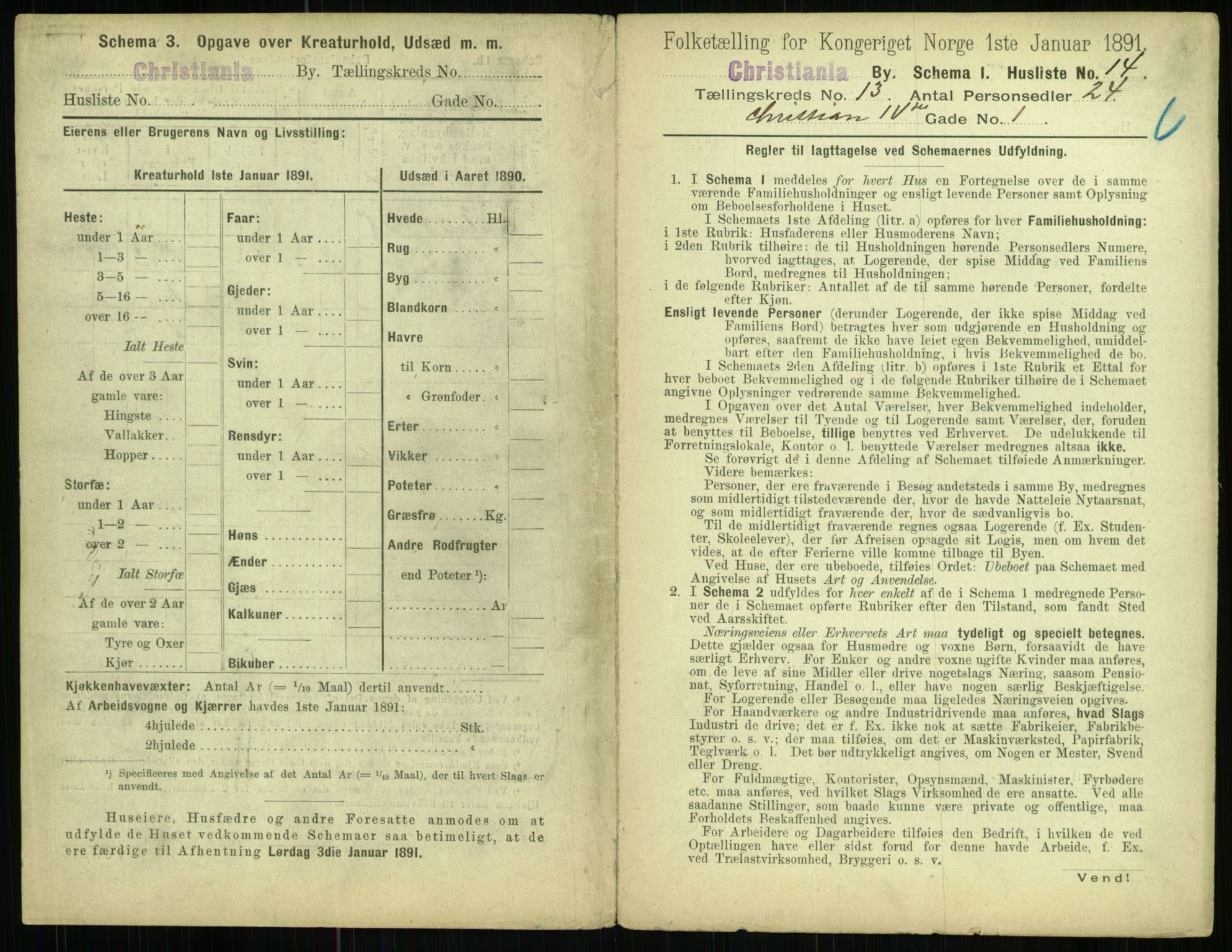 RA, 1891 census for 0301 Kristiania, 1891, p. 5968