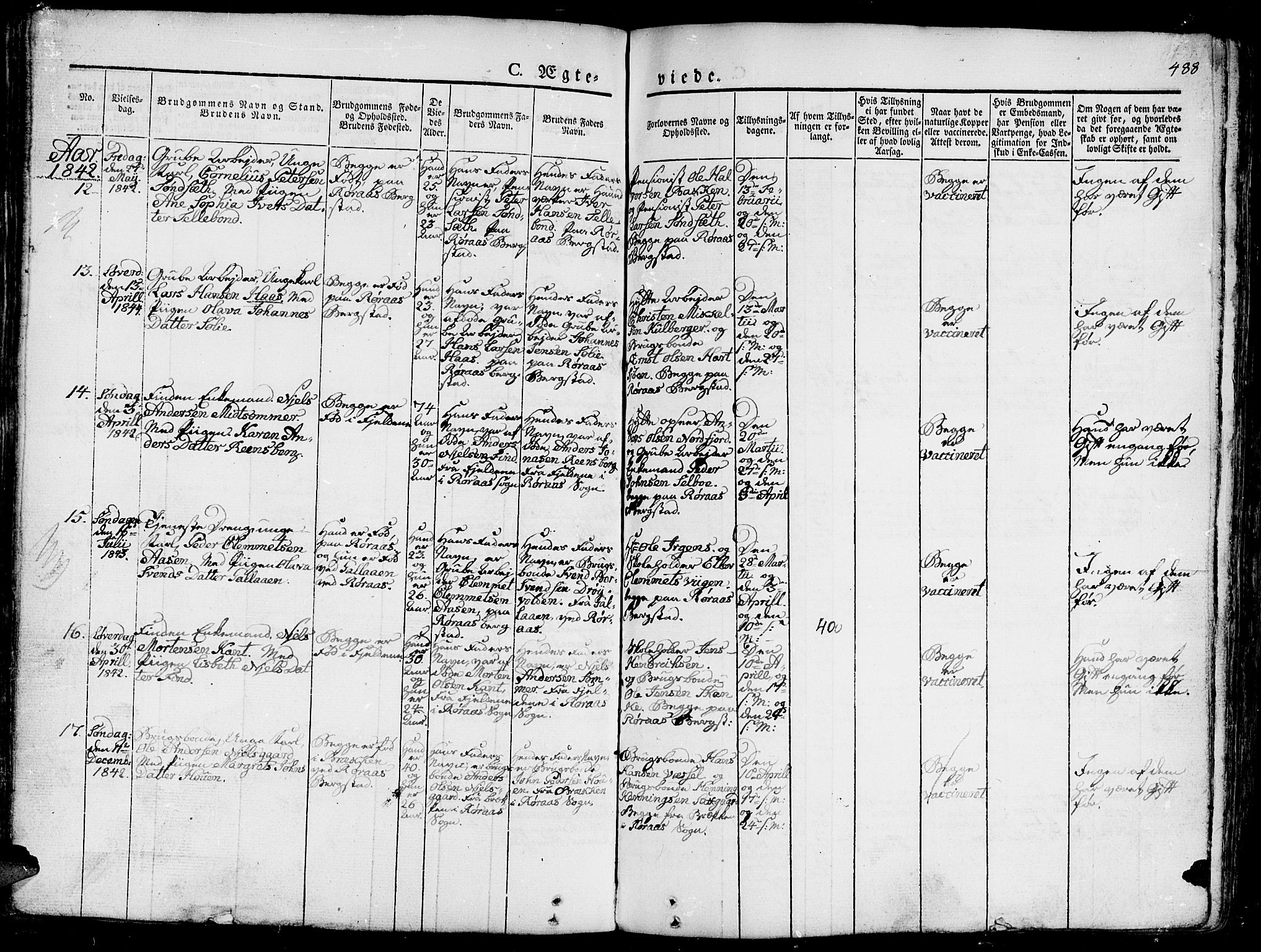 Ministerialprotokoller, klokkerbøker og fødselsregistre - Sør-Trøndelag, AV/SAT-A-1456/681/L0939: Parish register (copy) no. 681C03, 1829-1855, p. 488