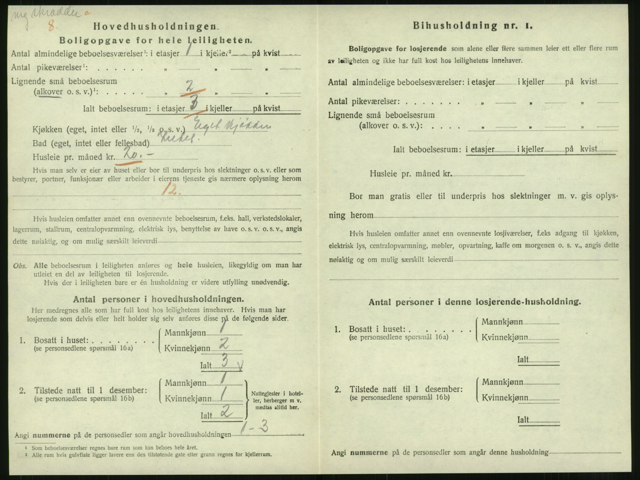 SAT, 1920 census for Levanger town, 1920, p. 913