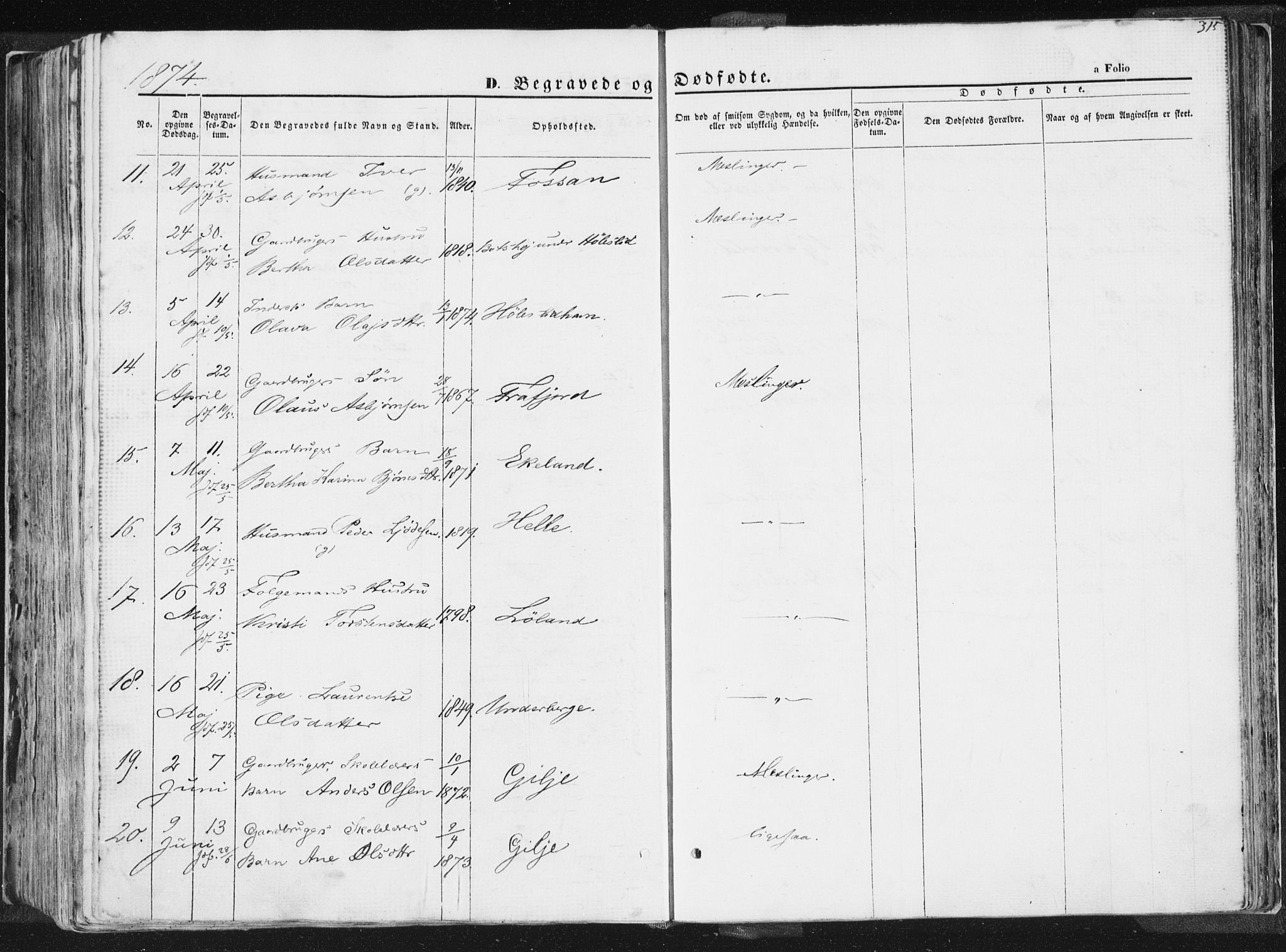 Høgsfjord sokneprestkontor, AV/SAST-A-101624/H/Ha/Haa/L0001: Parish register (official) no. A 1, 1854-1875, p. 315