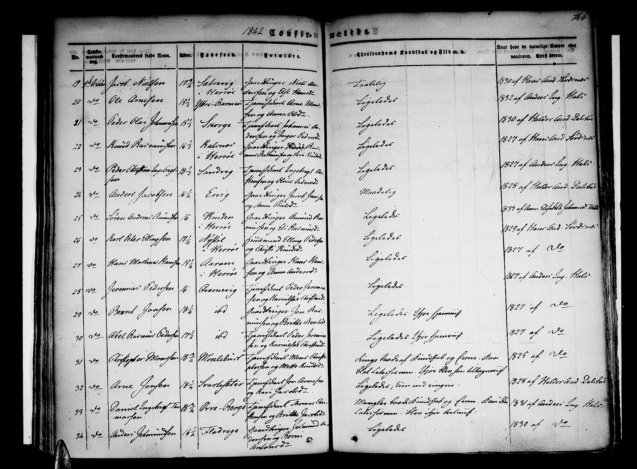 Selje sokneprestembete, AV/SAB-A-99938/H/Ha/Haa/Haaa: Parish register (official) no. A 9, 1829-1844, p. 146