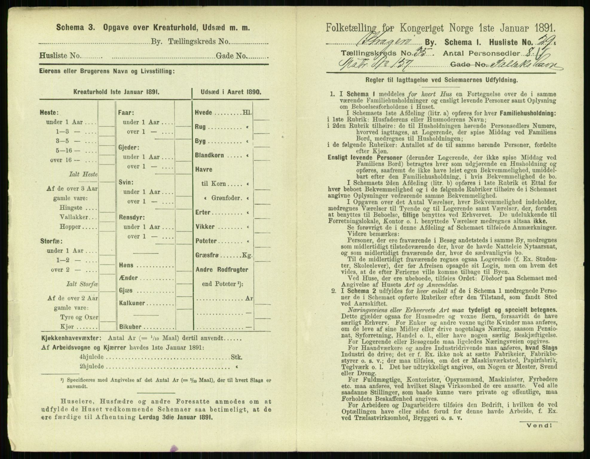 RA, 1891 census for 0801 Kragerø, 1891, p. 1344