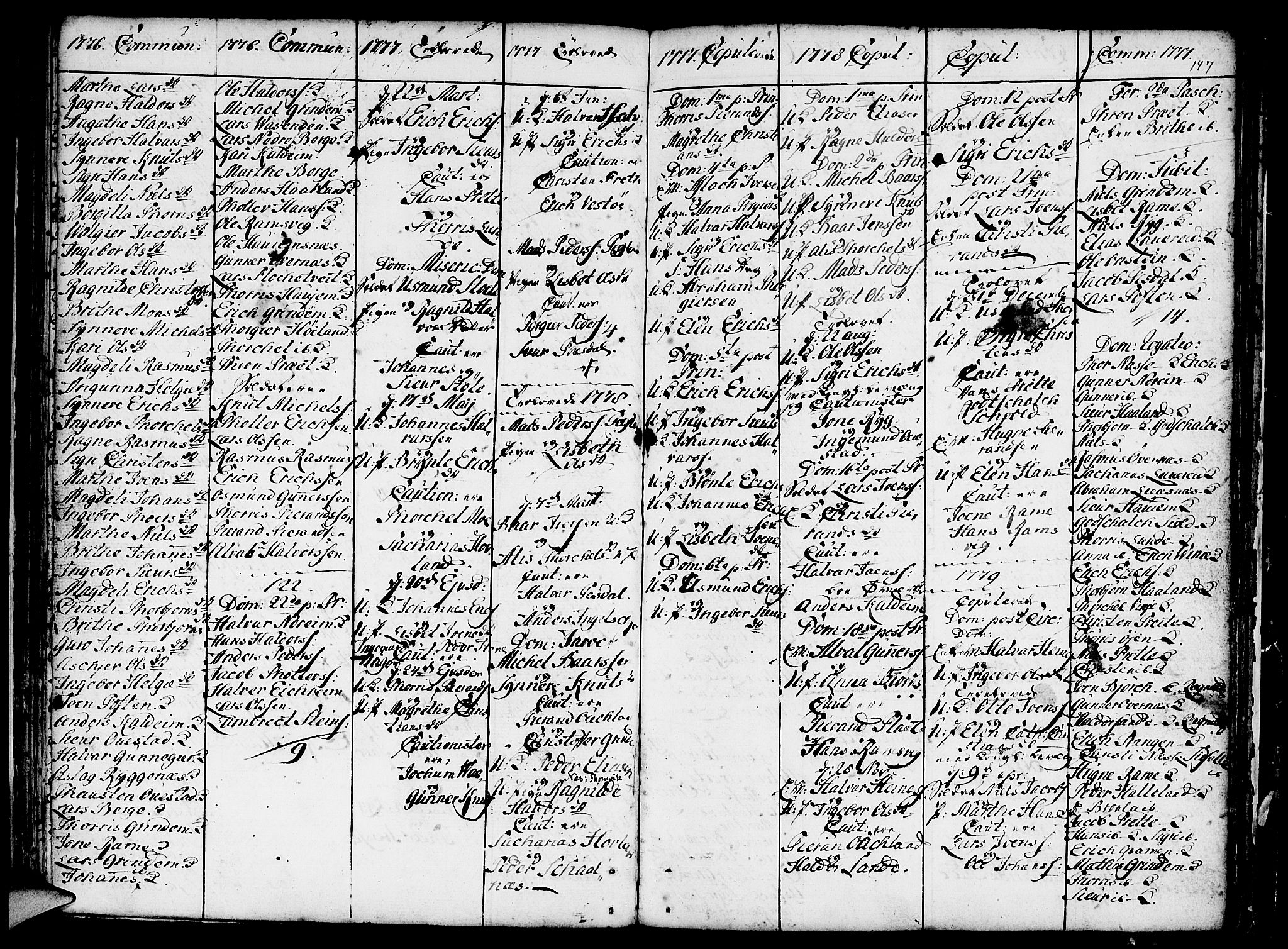 Etne sokneprestembete, SAB/A-75001/H/Haa: Parish register (official) no. A 3 /2, 1755-1782, p. 147