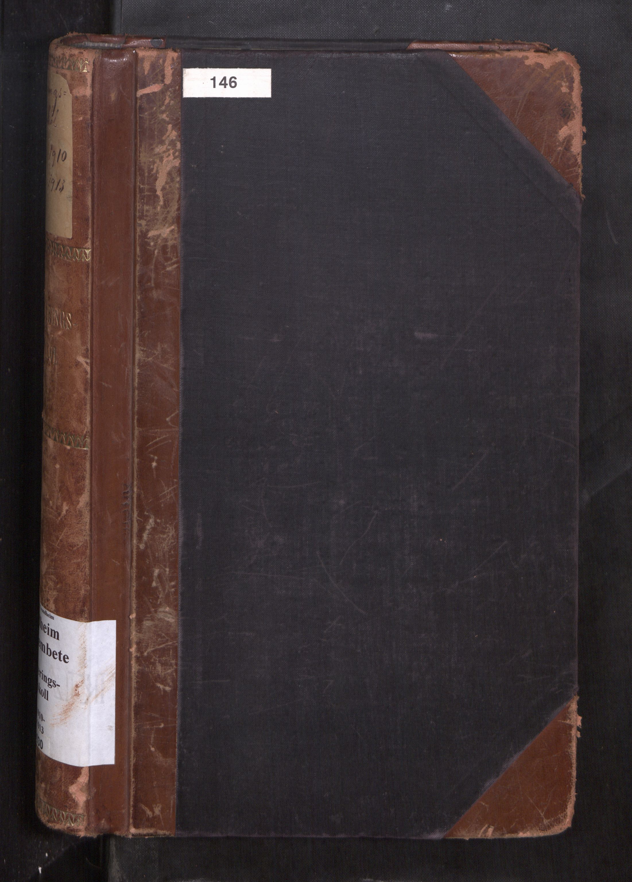 Trondheim byfogd, AV/SAT-A-0003/1/3/3C/L0030: Skifteregistreringsprotokoll - 29/8-26/9. (u/ register), 1910-1913