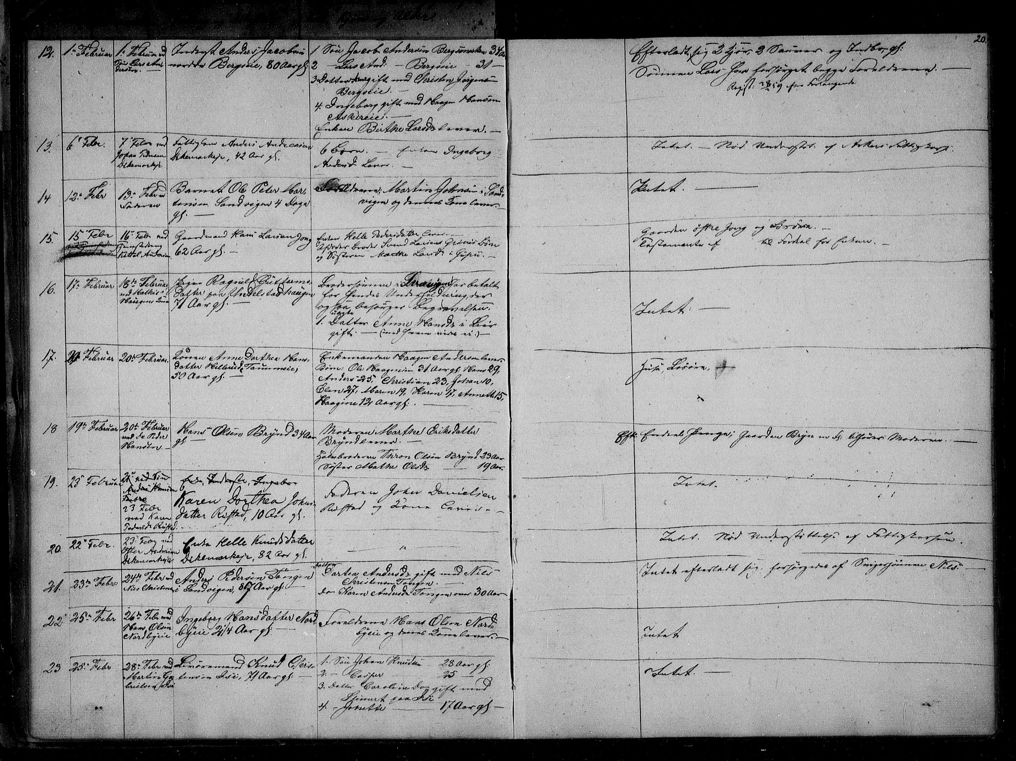 Asker og Bærum lensmannskontor, AV/SAO-A-10643/H/Ha/Haa/L0002: Dødsanmeldelsesprotokoll, 1857-1865, p. 20