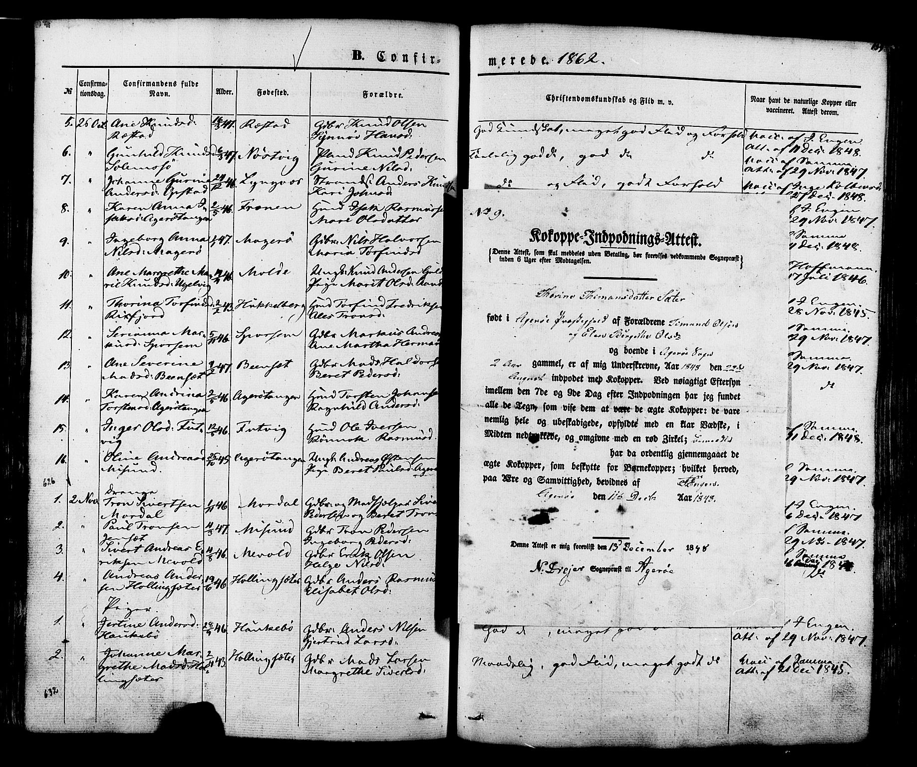 Ministerialprotokoller, klokkerbøker og fødselsregistre - Møre og Romsdal, SAT/A-1454/560/L0719: Parish register (official) no. 560A03, 1845-1872, p. 159