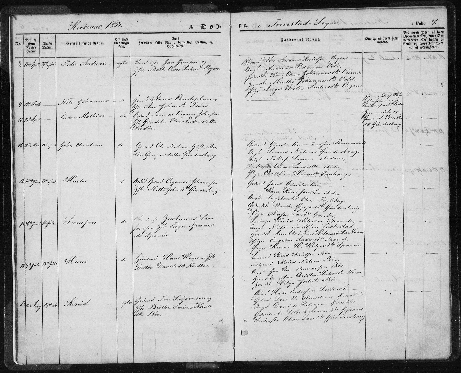 Torvastad sokneprestkontor, AV/SAST-A -101857/H/Ha/Haa/L0005: Parish register (official) no. A 5, 1836-1847, p. 7