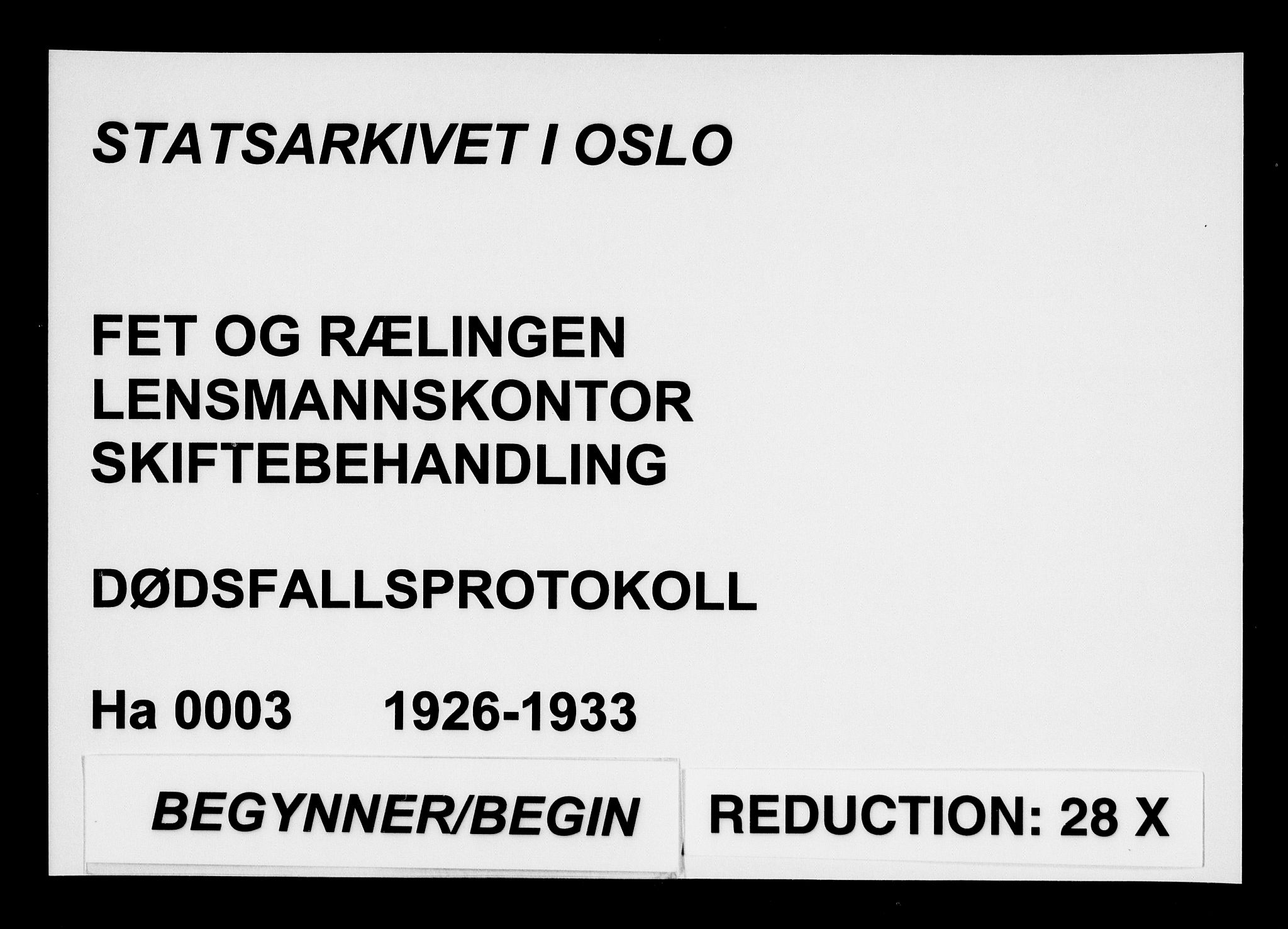 Fet og Rælingen lensmannskontor, SAO/A-10769/H/Ha/L0003: Dødsfallsprotokoll, 1926-1933