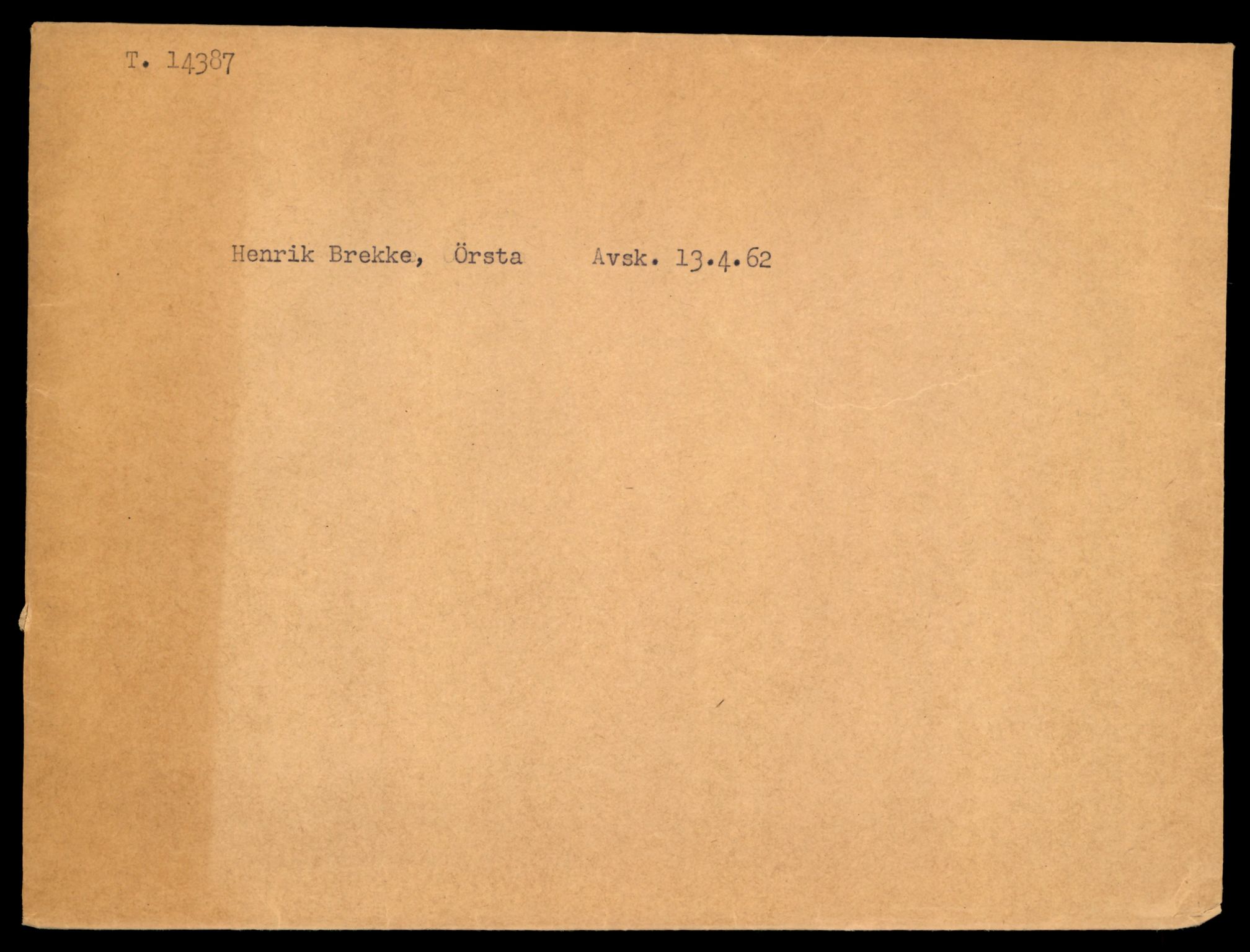Møre og Romsdal vegkontor - Ålesund trafikkstasjon, AV/SAT-A-4099/F/Fe/L0045: Registreringskort for kjøretøy T 14320 - T 14444, 1927-1998, p. 1695