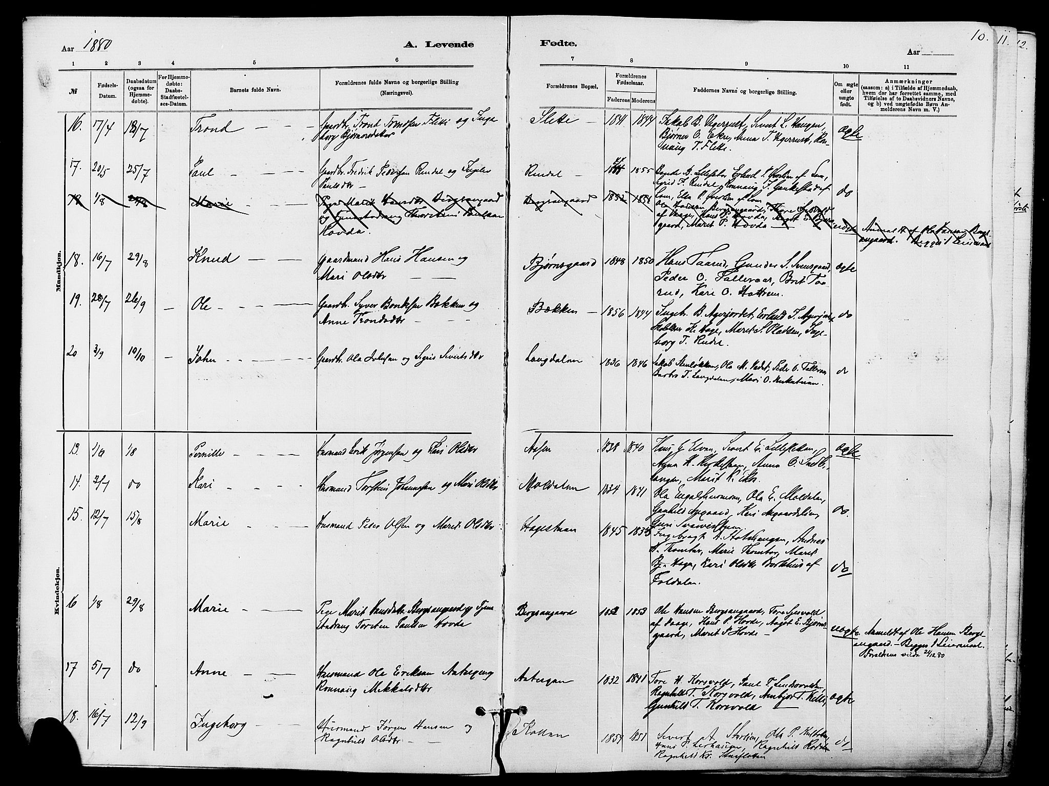 Dovre prestekontor, AV/SAH-PREST-066/H/Ha/Haa/L0002: Parish register (official) no. 2, 1879-1890, p. 10