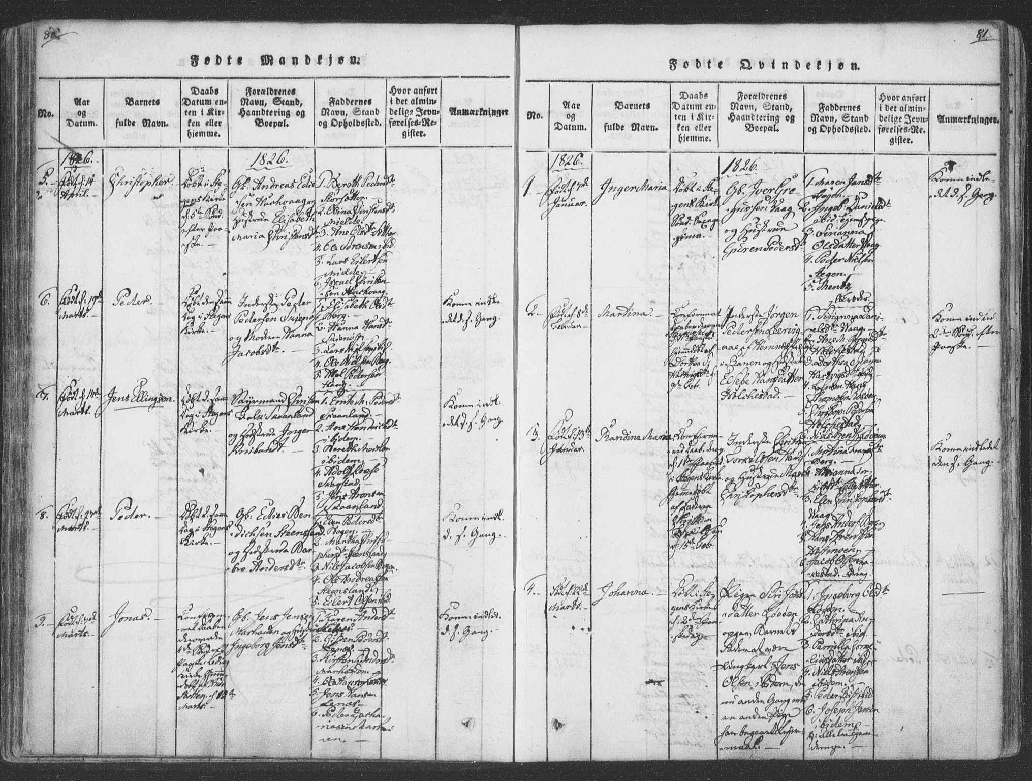 Ministerialprotokoller, klokkerbøker og fødselsregistre - Nordland, SAT/A-1459/855/L0798: Parish register (official) no. 855A06, 1821-1835, p. 80-81