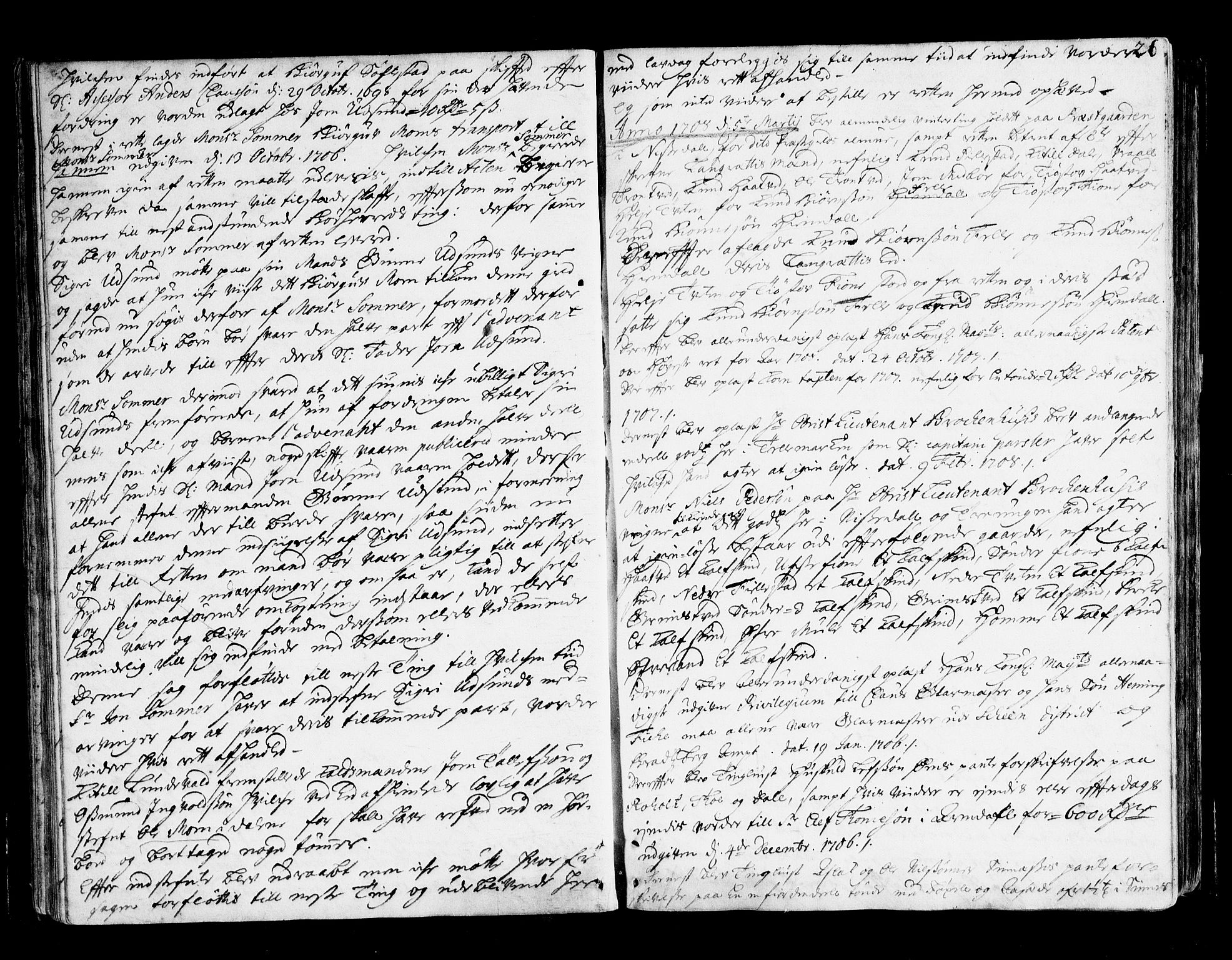 Øvre Telemark østfjelske sorenskriveri, AV/SAKO-A-213/F/Fa/Faa/L0023: Tingbok, 1708-1712, p. 26
