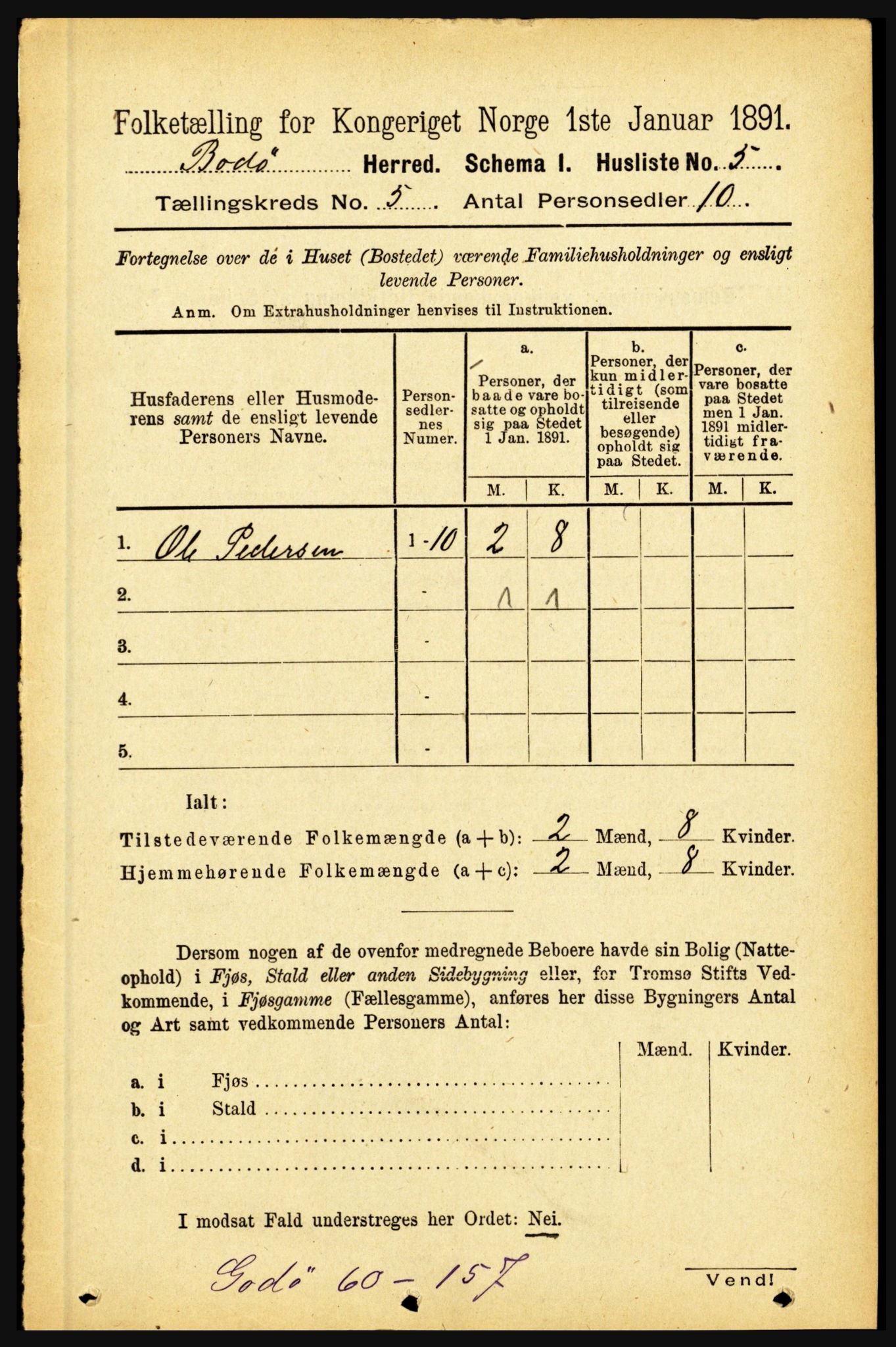 RA, 1891 census for 1843 Bodø, 1891, p. 3034